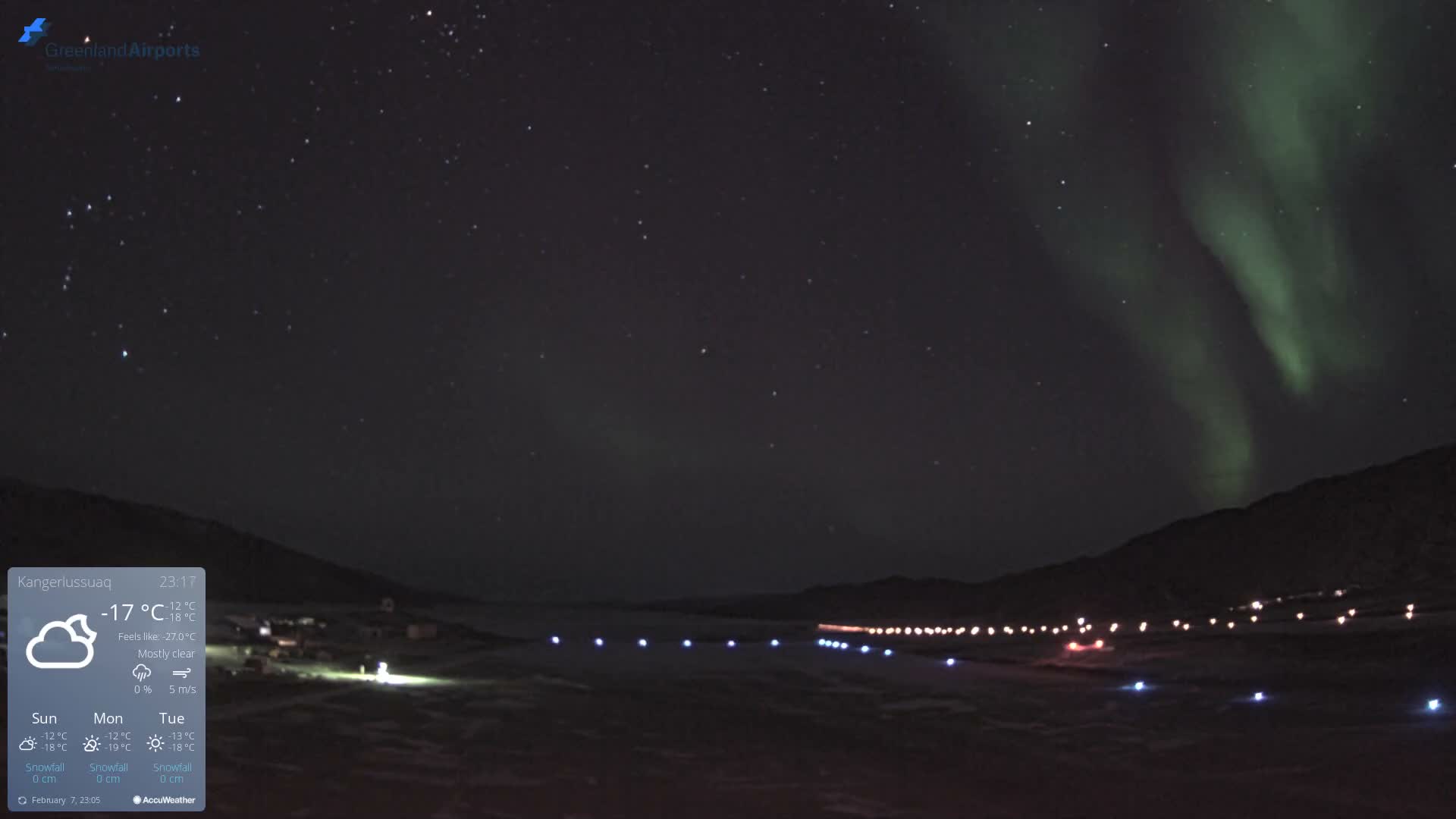 Kangerlussuaq Village & Kangerlussuaq Sondre Stromfjord Airport West Towards View Live Cam SFJ/BGSF - Kangerlussuaq, Qeqqata, Greenland, Denmark