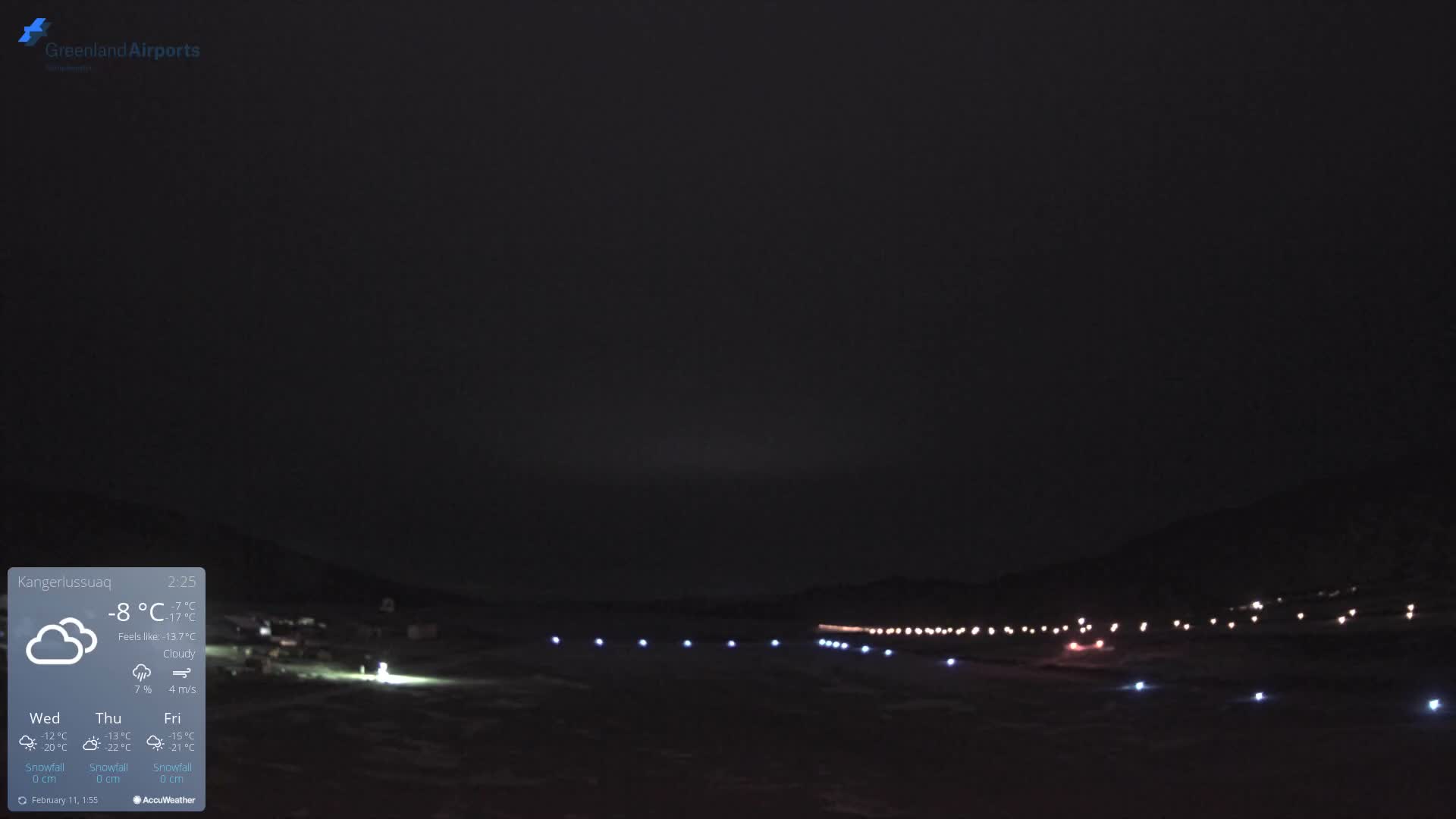 Kangerlussuaq Village & Kangerlussuaq Sondre Stromfjord Airport West Towards View Live Cam SFJ/BGSF - Kangerlussuaq, Qeqqata, Greenland, Denmark