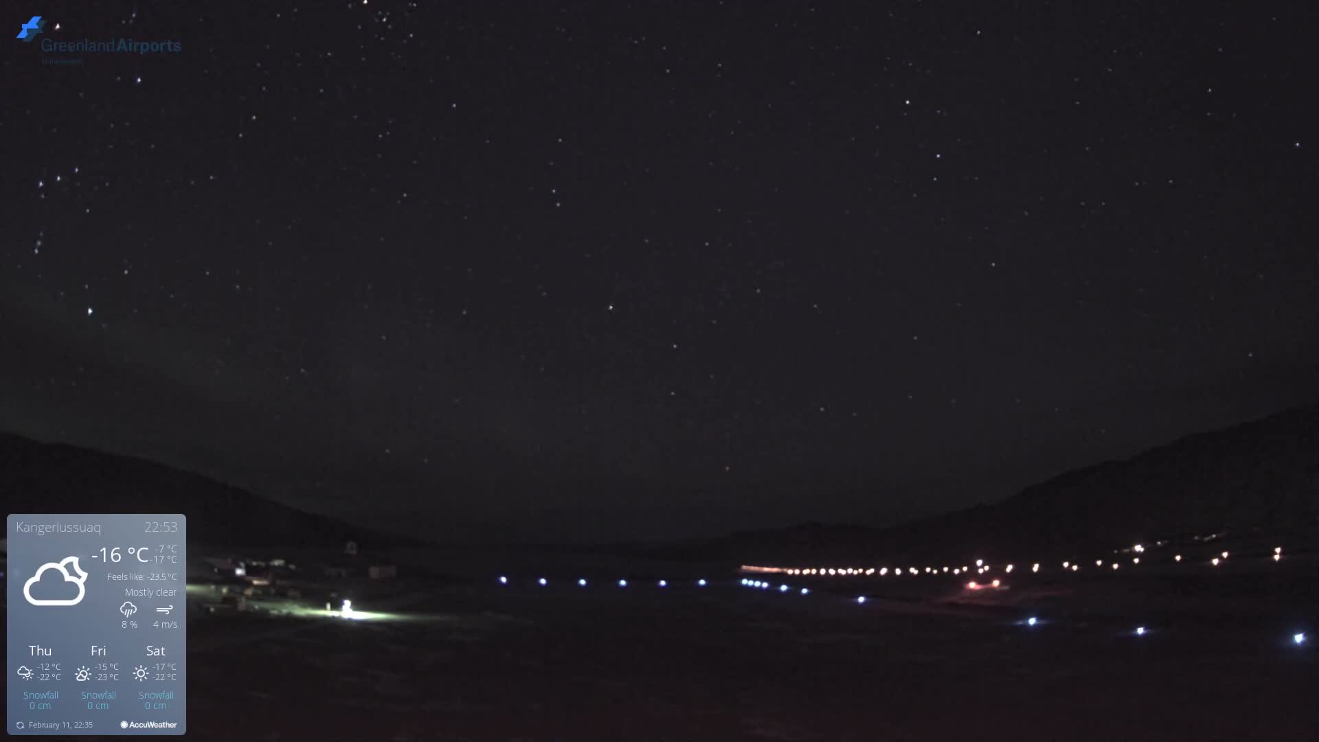 Kangerlussuaq Village & Kangerlussuaq Sondre Stromfjord Airport West Towards View Live Cam SFJ/BGSF - Kangerlussuaq, Qeqqata, Greenland, Denmark