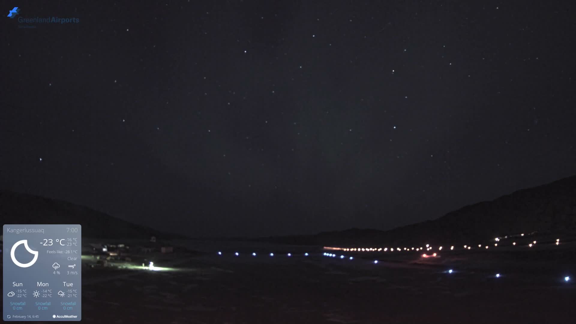 Kangerlussuaq Village & Kangerlussuaq Sondre Stromfjord Airport West Towards View Live Cam SFJ/BGSF - Kangerlussuaq, Qeqqata, Greenland, Denmark