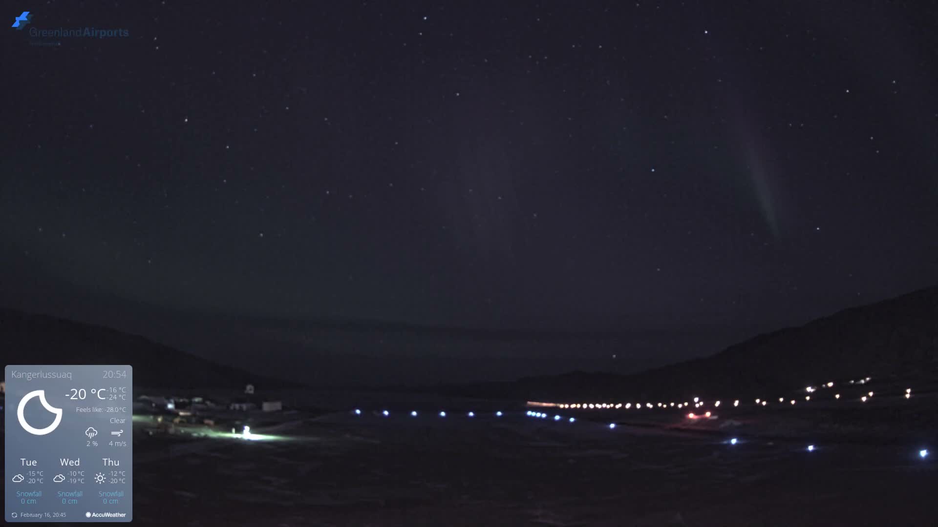 Kangerlussuaq Village & Kangerlussuaq Sondre Stromfjord Airport West Towards View Live Cam SFJ/BGSF - Kangerlussuaq, Qeqqata, Greenland, Denmark