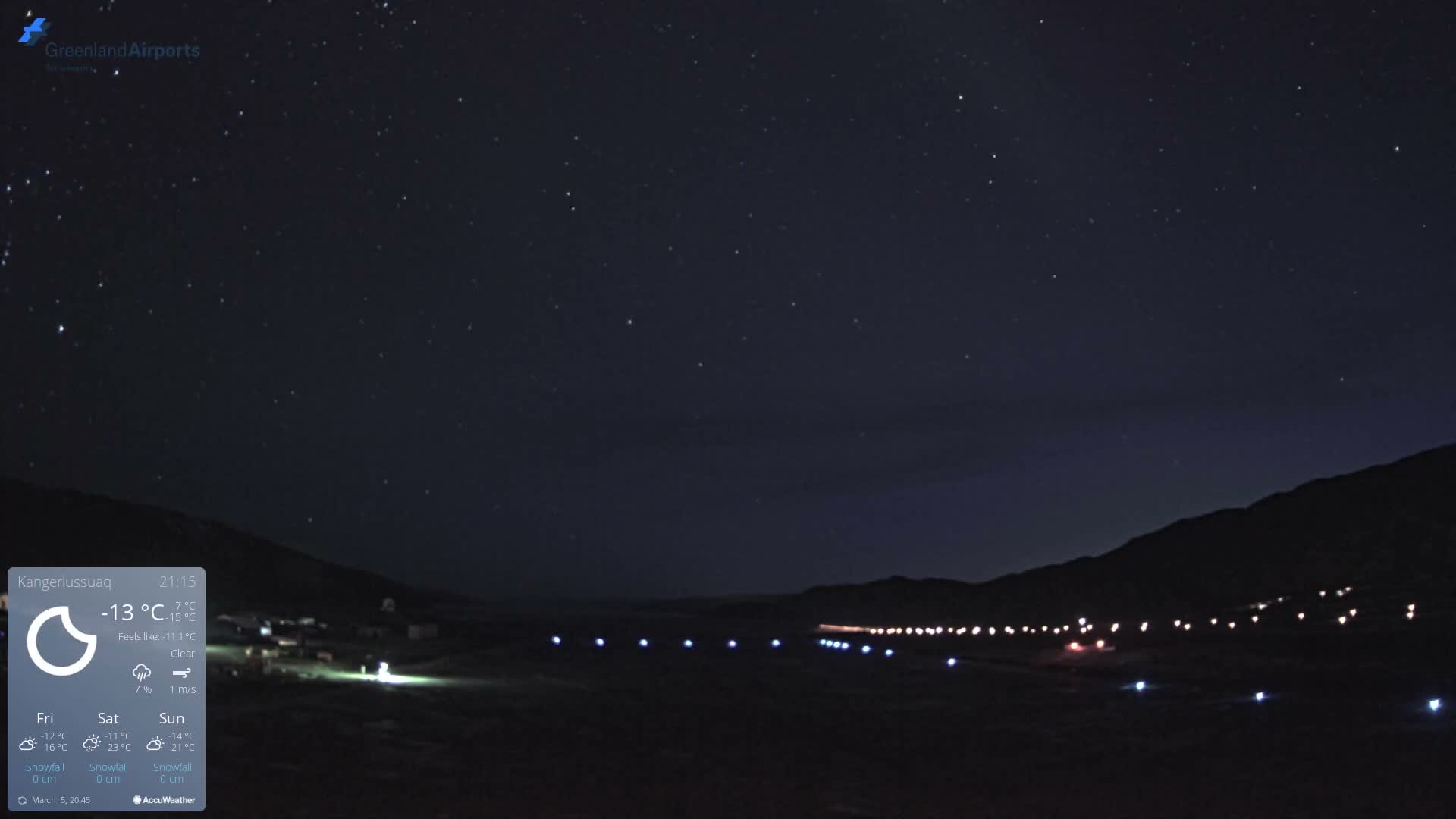 Kangerlussuaq Village & Kangerlussuaq Sondre Stromfjord Airport West Towards View Live Cam SFJ/BGSF - Kangerlussuaq, Qeqqata, Greenland, Denmark