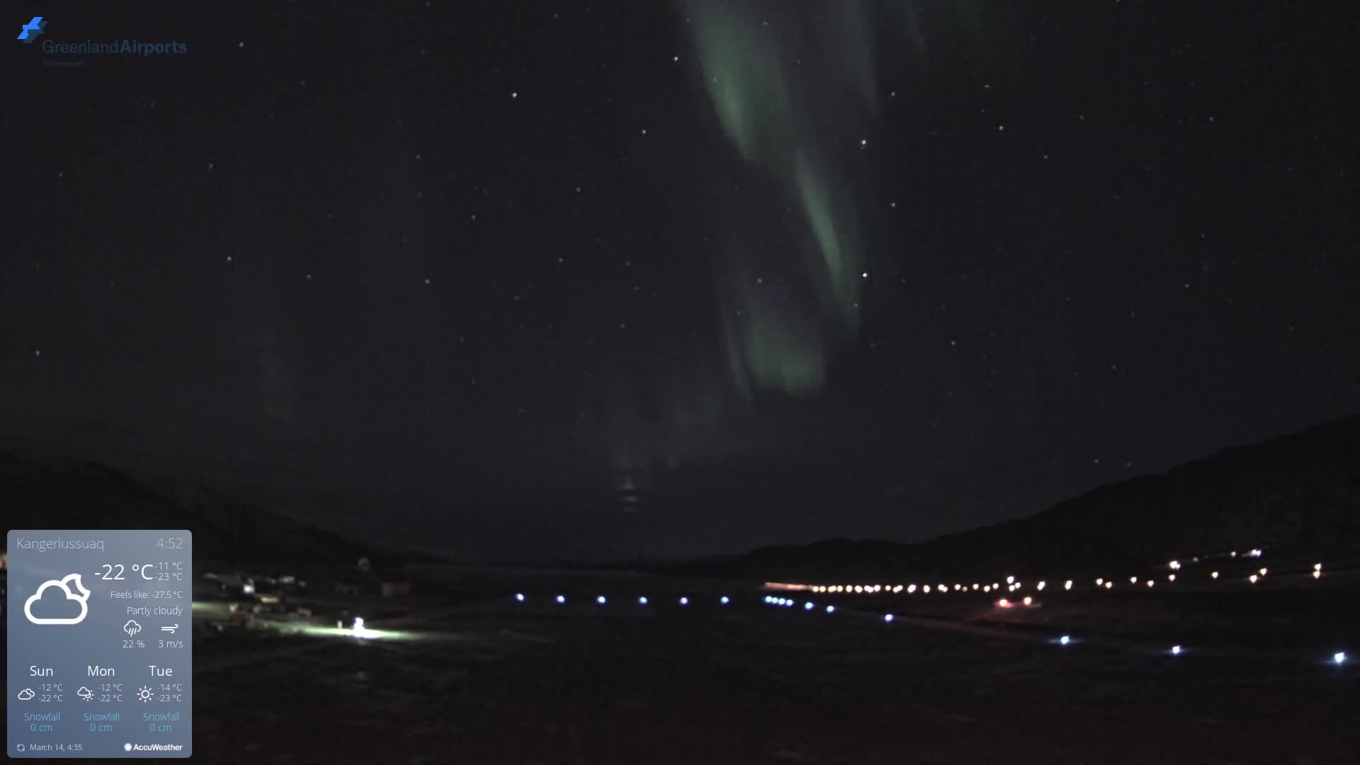 Kangerlussuaq Village & Kangerlussuaq Sondre Stromfjord Airport West Towards View Live Cam SFJ/BGSF - Kangerlussuaq, Qeqqata, Greenland, Denmark