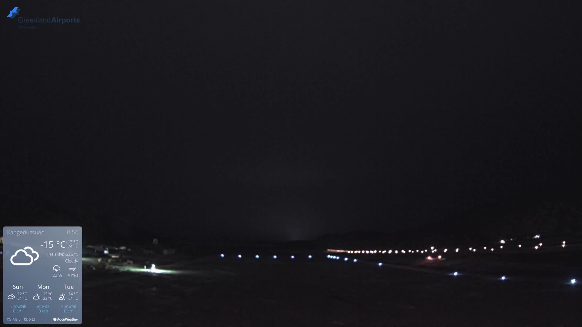 Kangerlussuaq Village & Kangerlussuaq Sondre Stromfjord Airport West Towards View Live Cam SFJ/BGSF - Kangerlussuaq, Qeqqata, Greenland, Denmark