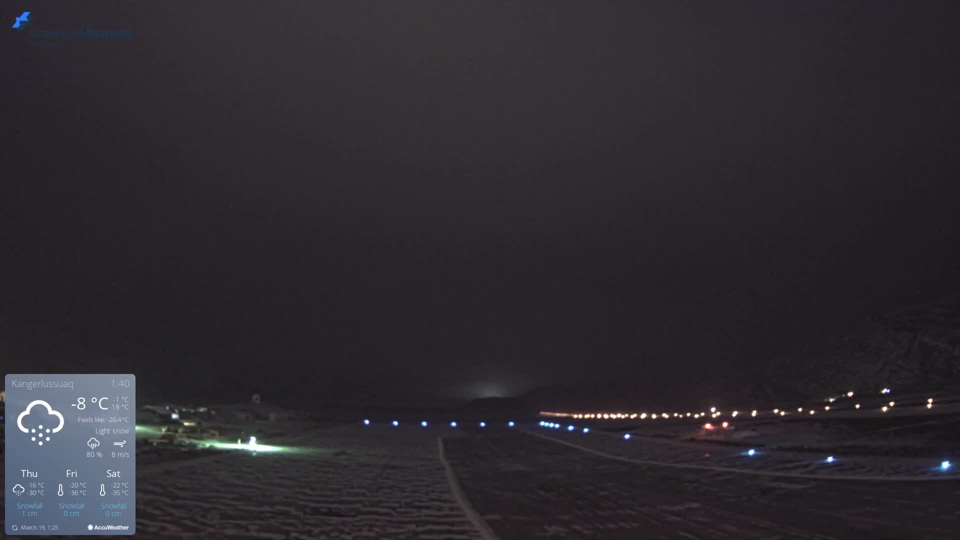 Kangerlussuaq Village & Kangerlussuaq Sondre Stromfjord Airport West Towards View Live Cam SFJ/BGSF - Kangerlussuaq, Qeqqata, Greenland, Denmark