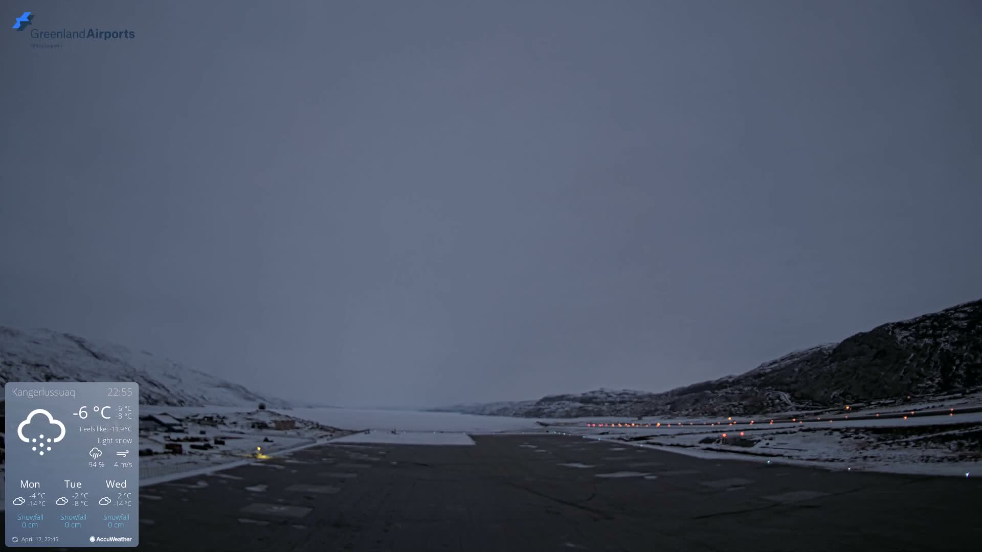 Kangerlussuaq Village & Kangerlussuaq Sondre Stromfjord Airport West Towards View Live Cam SFJ/BGSF - Kangerlussuaq, Qeqqata, Greenland, Denmark