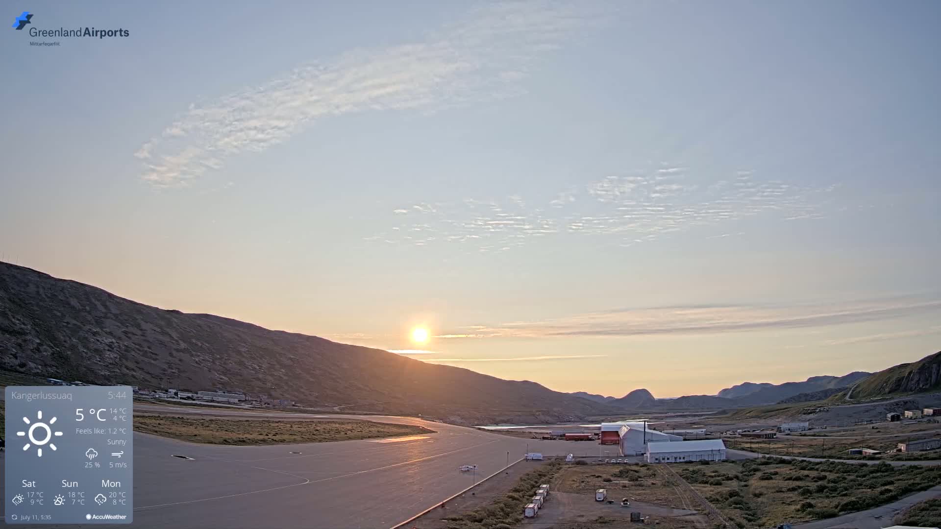 Kangerlussuaq Village & Kangerlussuaq Sondre Stromfjord Airport East Towards View Live Cam SFJ/BGSF - Kangerlussuaq, Qeqqata, Greenland, Denmark