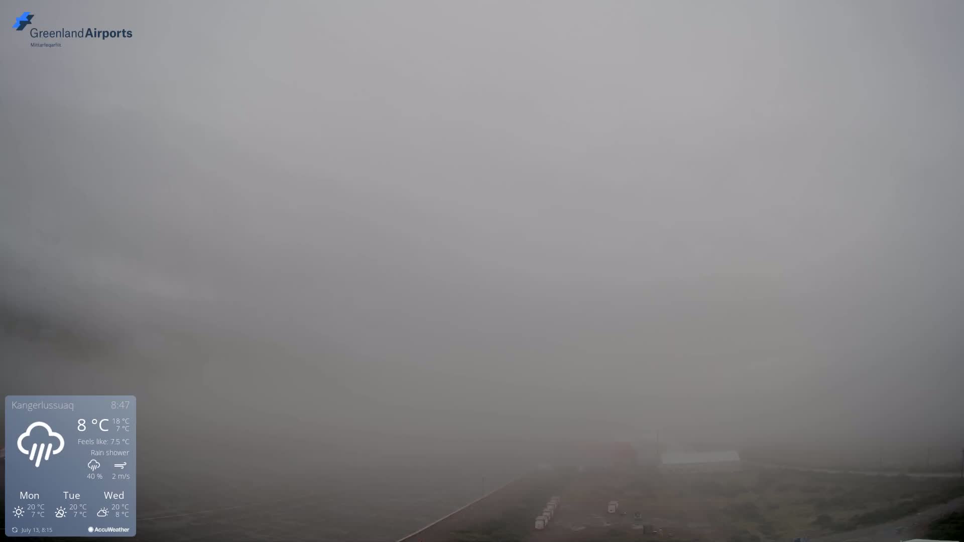 Kangerlussuaq Village & Kangerlussuaq Sondre Stromfjord Airport East Towards View Live Cam SFJ/BGSF - Kangerlussuaq, Qeqqata, Greenland, Denmark