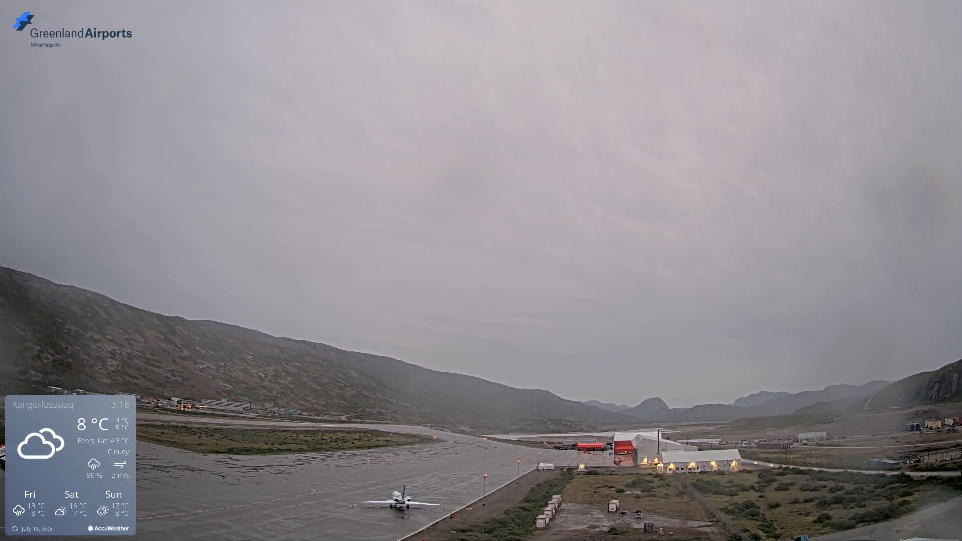 Kangerlussuaq Village & Kangerlussuaq Sondre Stromfjord Airport East Towards View Live Cam SFJ/BGSF - Kangerlussuaq, Qeqqata, Greenland, Denmark