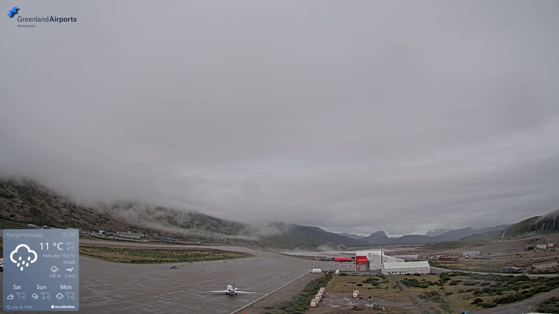 Kangerlussuaq Village & Kangerlussuaq Sondre Stromfjord Airport East Towards View Live Cam SFJ/BGSF - Kangerlussuaq, Qeqqata, Greenland, Denmark