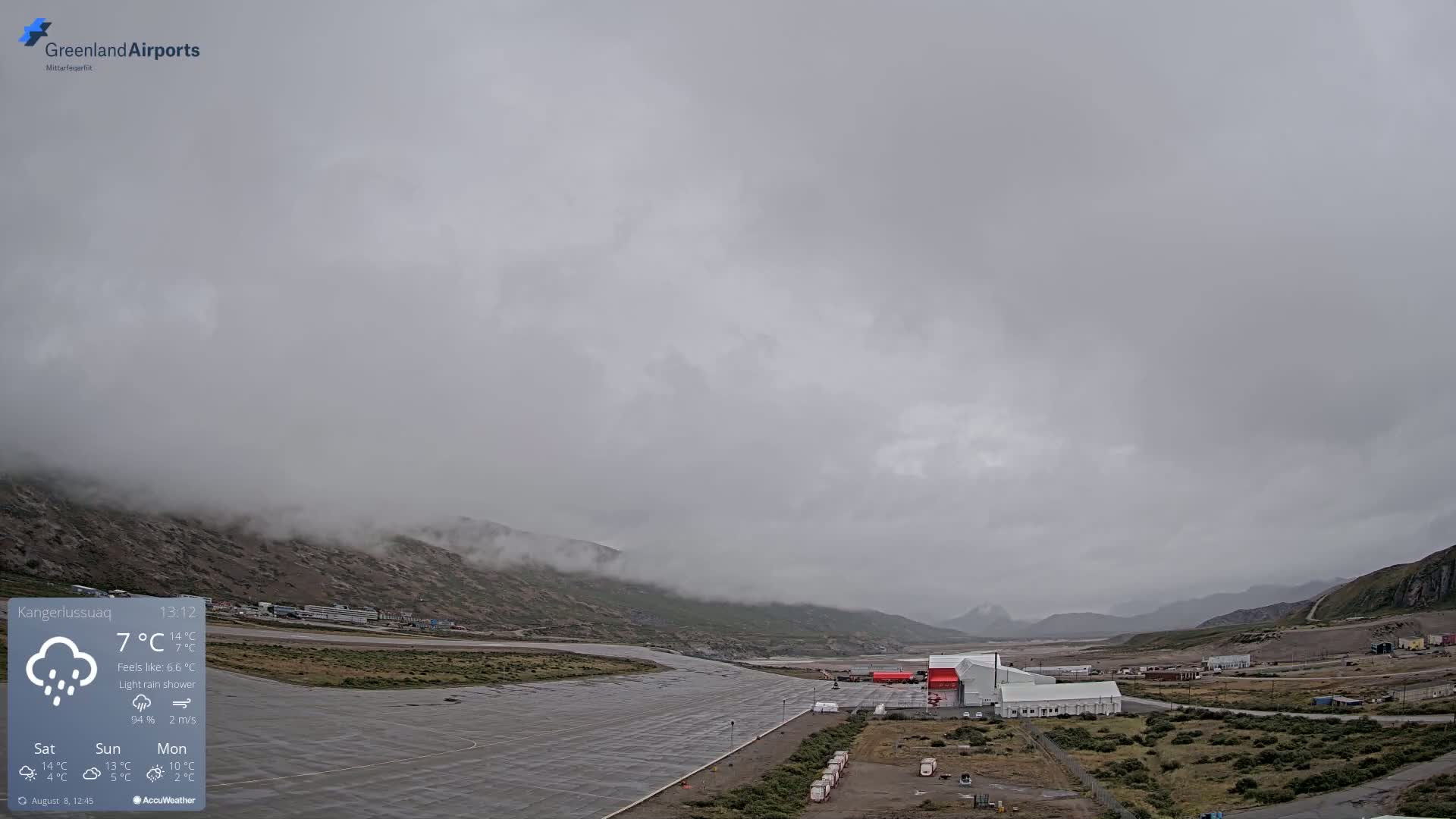 Kangerlussuaq Village & Kangerlussuaq Sondre Stromfjord Airport East Towards View Live Cam SFJ/BGSF - Kangerlussuaq, Qeqqata, Greenland, Denmark