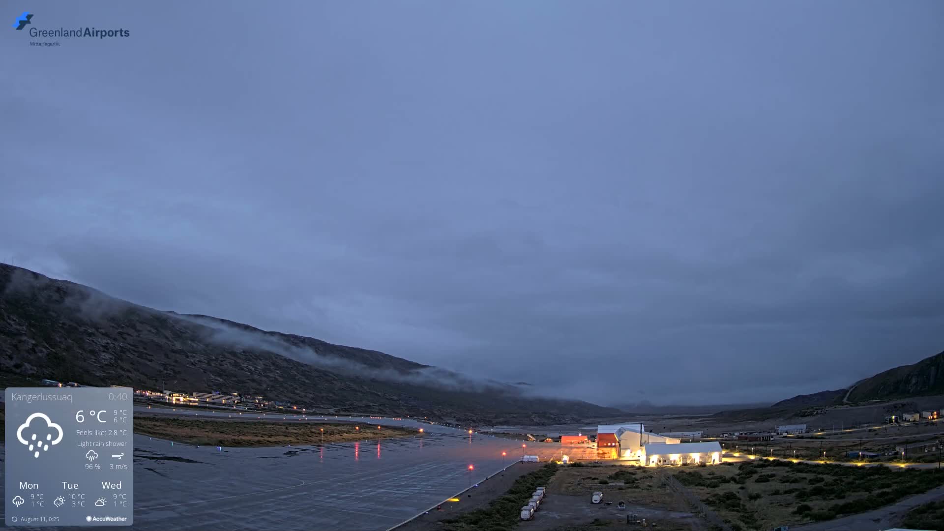 Kangerlussuaq Village & Kangerlussuaq Sondre Stromfjord Airport East Towards View Live Cam SFJ/BGSF - Kangerlussuaq, Qeqqata, Greenland, Denmark