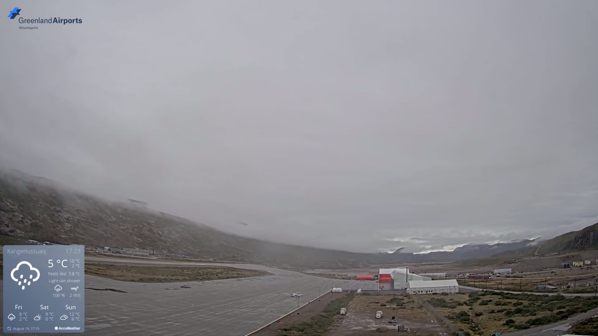 Kangerlussuaq Village & Kangerlussuaq Sondre Stromfjord Airport East Towards View Live Cam SFJ/BGSF - Kangerlussuaq, Qeqqata, Greenland, Denmark