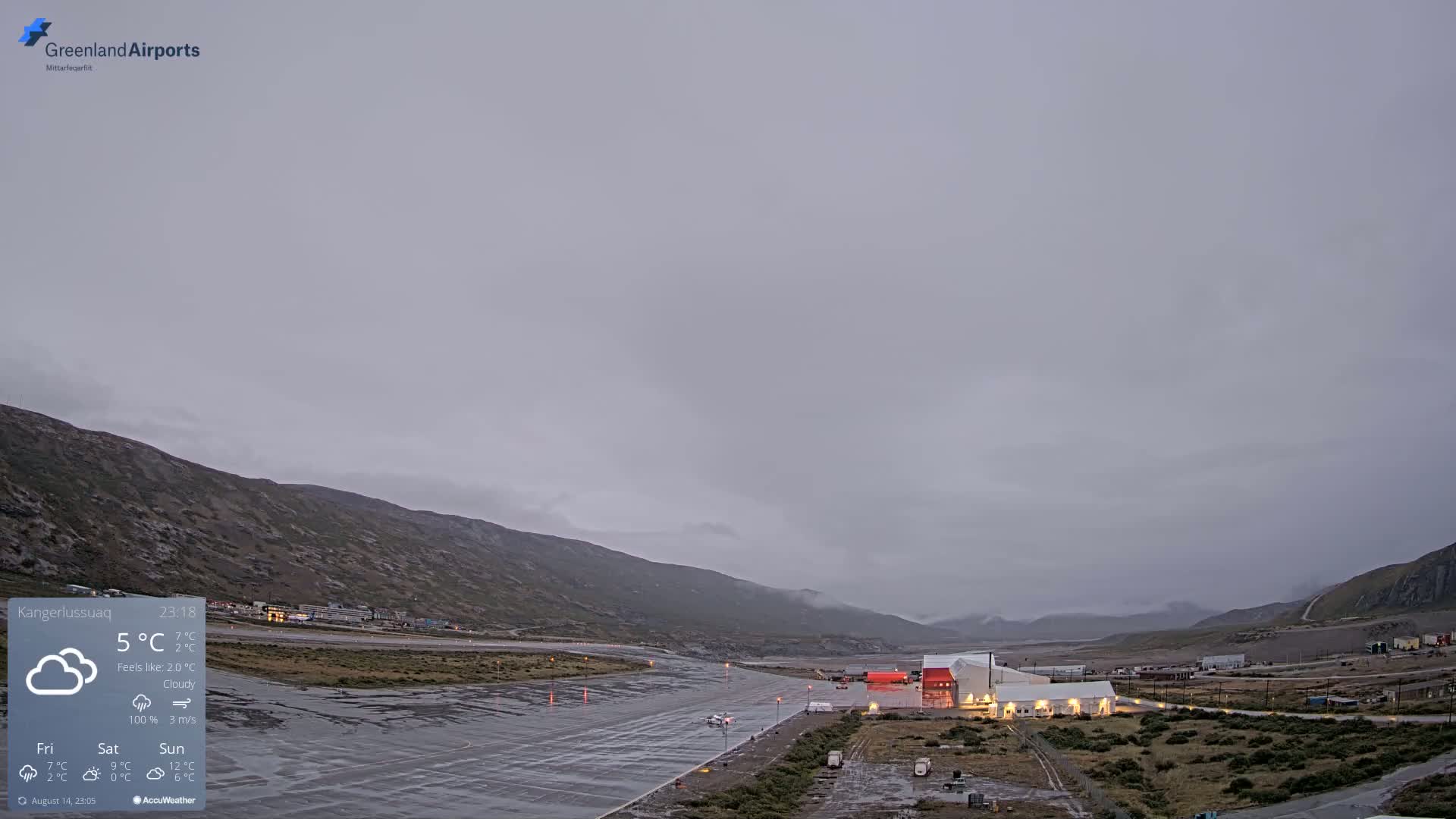 Kangerlussuaq Village & Kangerlussuaq Sondre Stromfjord Airport East Towards View Live Cam SFJ/BGSF - Kangerlussuaq, Qeqqata, Greenland, Denmark
