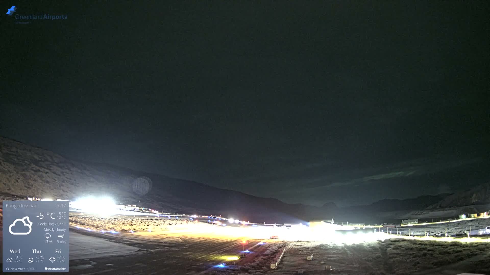 Kangerlussuaq Village & Kangerlussuaq Sondre Stromfjord Airport East Towards View Live Cam SFJ/BGSF - Kangerlussuaq, Qeqqata, Greenland, Denmark