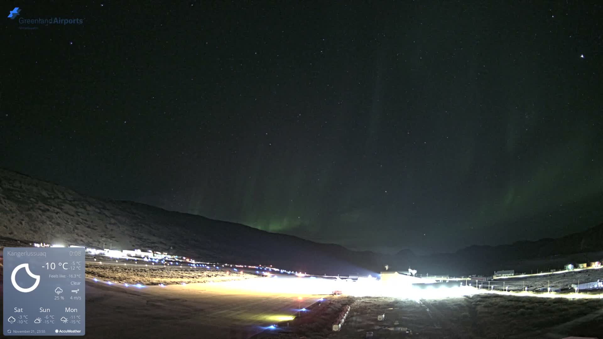 Kangerlussuaq Village & Kangerlussuaq Sondre Stromfjord Airport East Towards View Live Cam SFJ/BGSF - Kangerlussuaq, Qeqqata, Greenland, Denmark