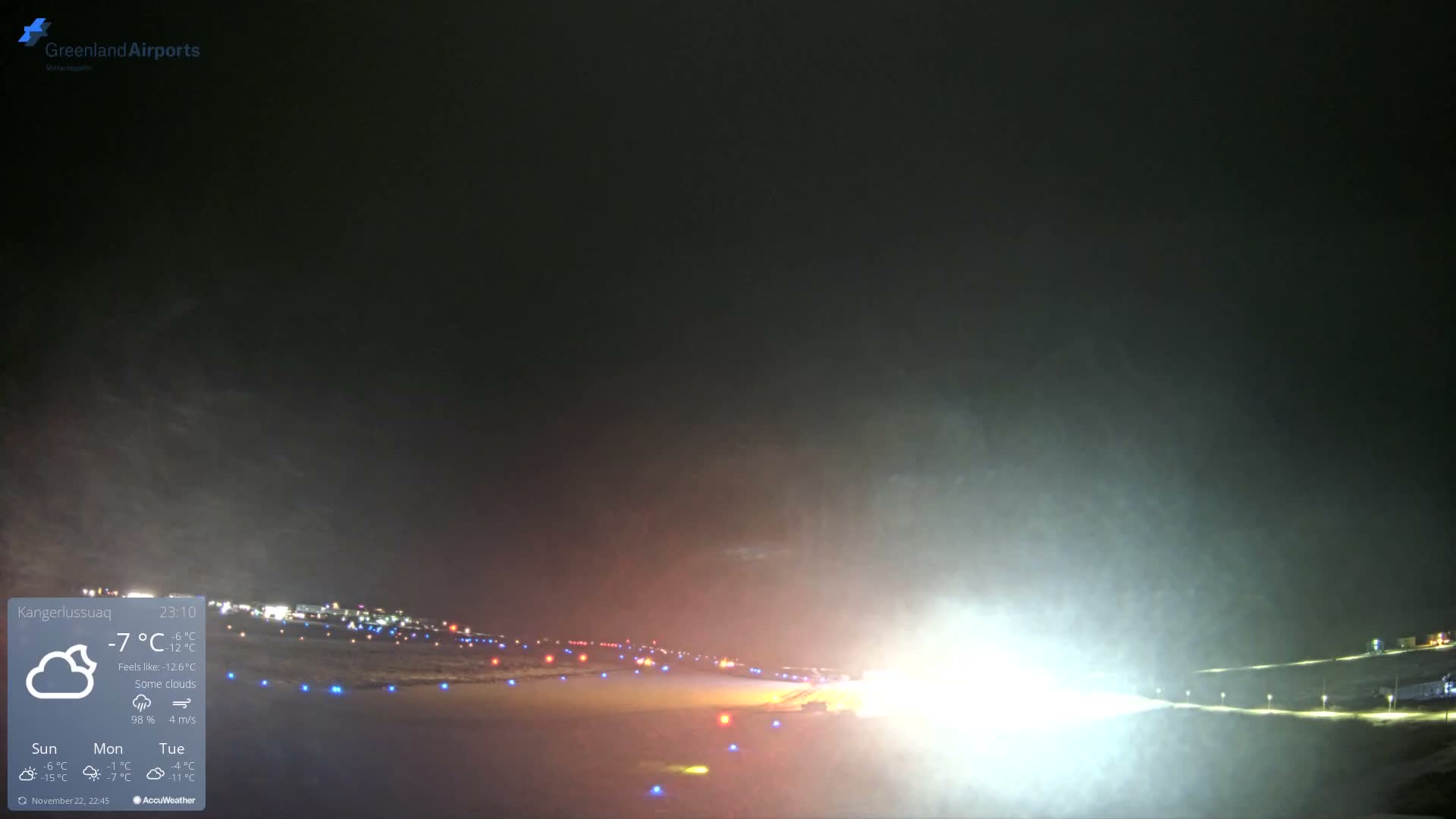 Kangerlussuaq Village & Kangerlussuaq Sondre Stromfjord Airport East Towards View Live Cam SFJ/BGSF - Kangerlussuaq, Qeqqata, Greenland, Denmark