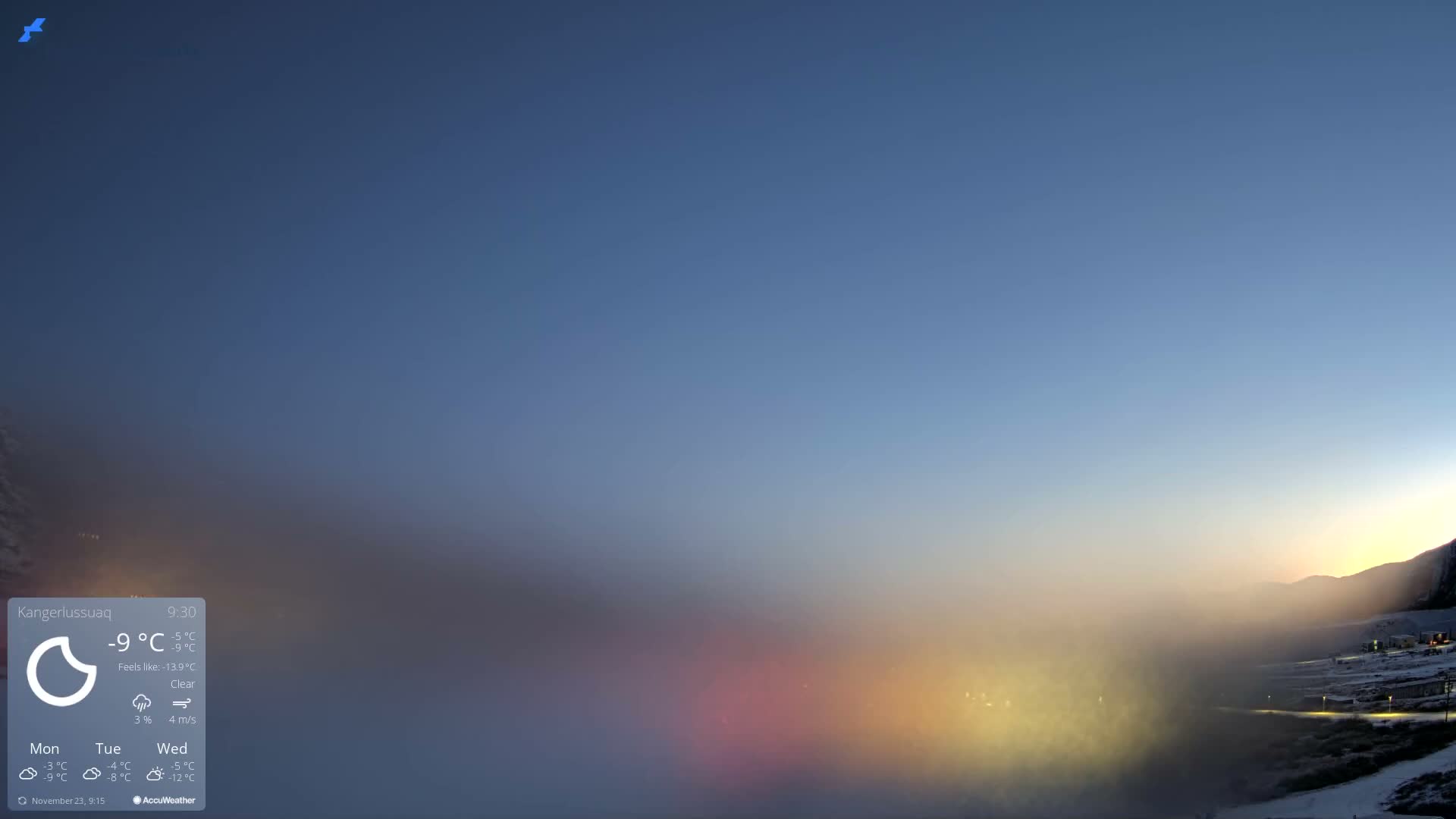 Kangerlussuaq Village & Kangerlussuaq Sondre Stromfjord Airport East Towards View Live Cam SFJ/BGSF - Kangerlussuaq, Qeqqata, Greenland, Denmark