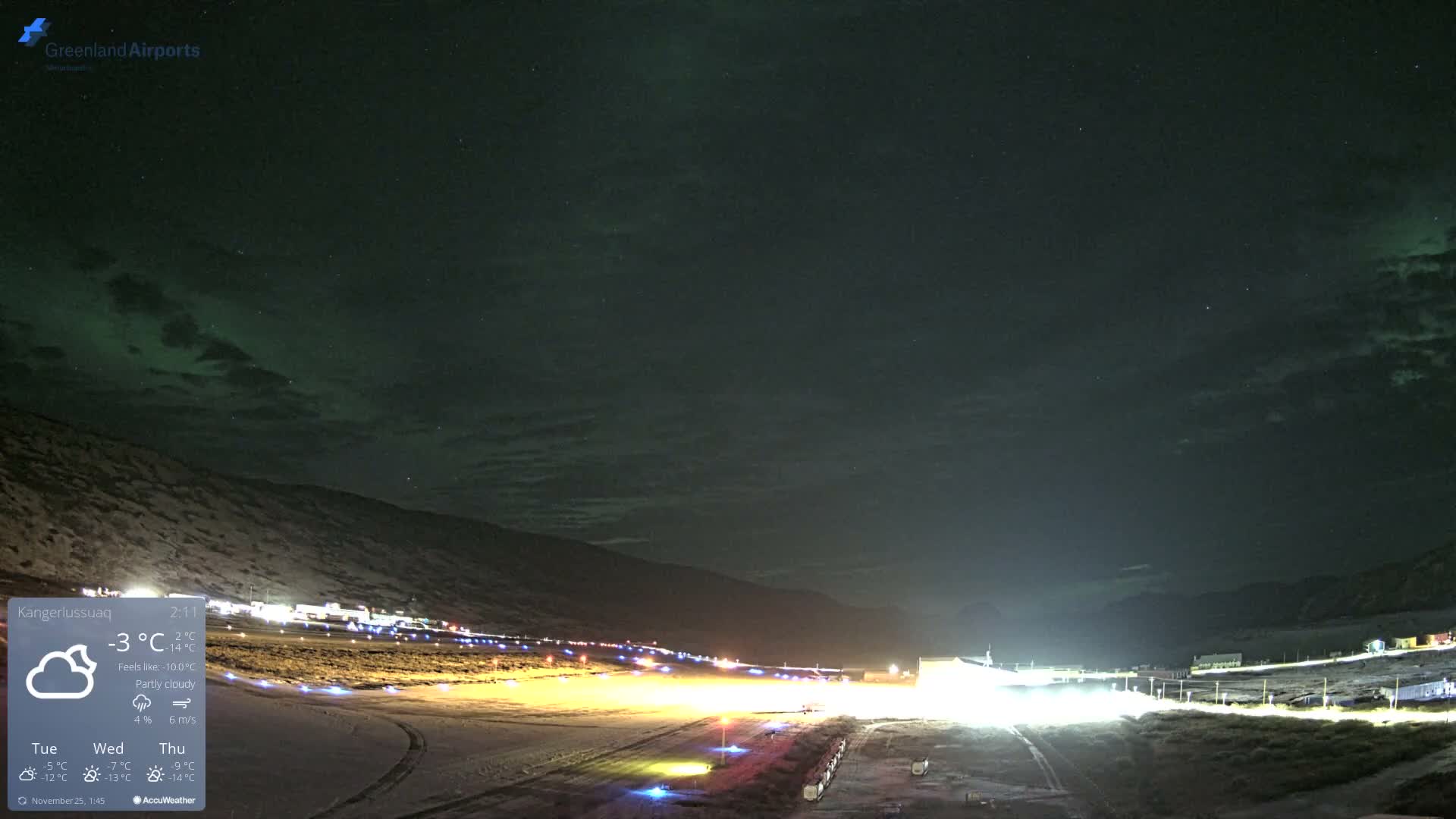 Kangerlussuaq Village & Kangerlussuaq Sondre Stromfjord Airport East Towards View Live Cam SFJ/BGSF - Kangerlussuaq, Qeqqata, Greenland, Denmark