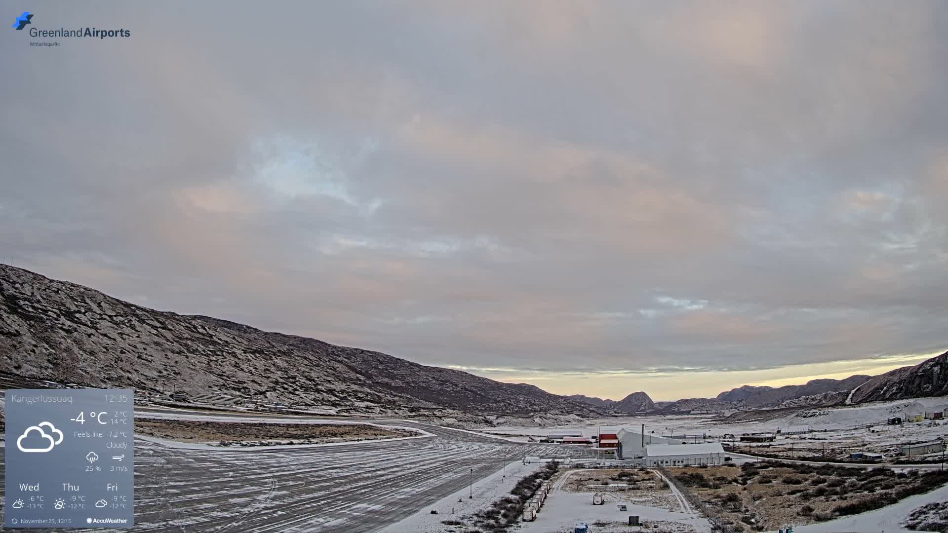 Kangerlussuaq Village & Kangerlussuaq Sondre Stromfjord Airport East Towards View Live Cam SFJ/BGSF - Kangerlussuaq, Qeqqata, Greenland, Denmark