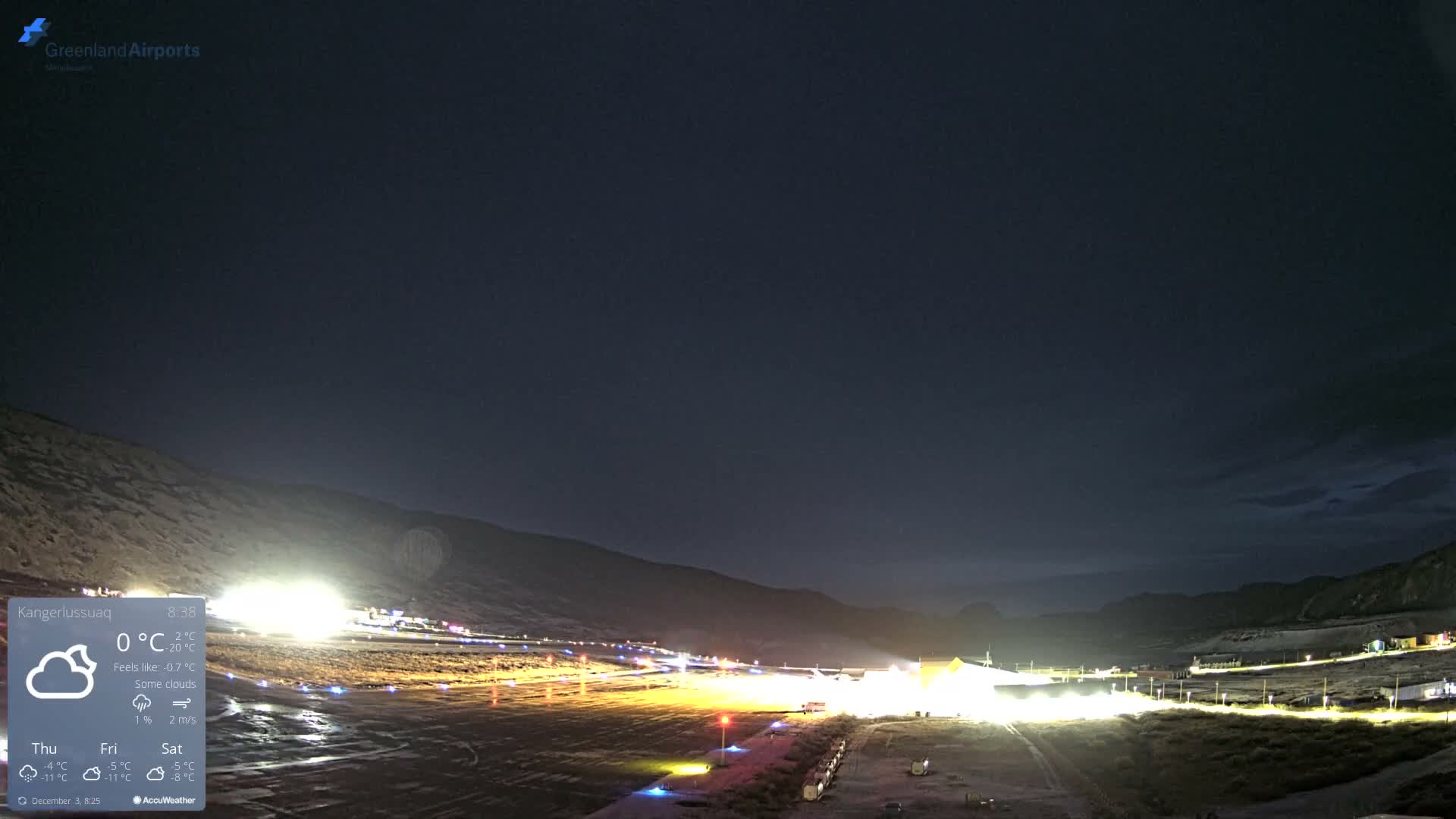 Kangerlussuaq Village & Kangerlussuaq Sondre Stromfjord Airport East Towards View Live Cam SFJ/BGSF - Kangerlussuaq, Qeqqata, Greenland, Denmark