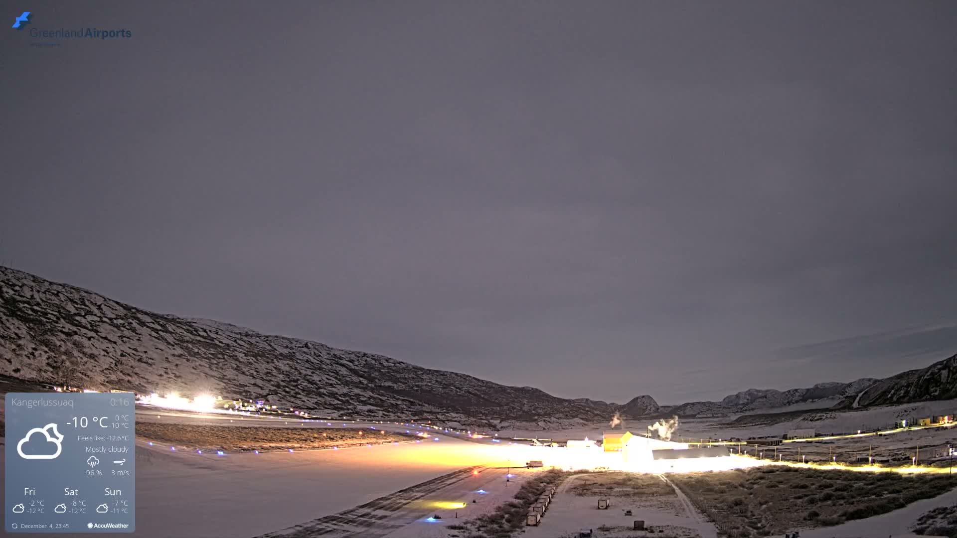Kangerlussuaq Village & Kangerlussuaq Sondre Stromfjord Airport East Towards View Live Cam SFJ/BGSF - Kangerlussuaq, Qeqqata, Greenland, Denmark