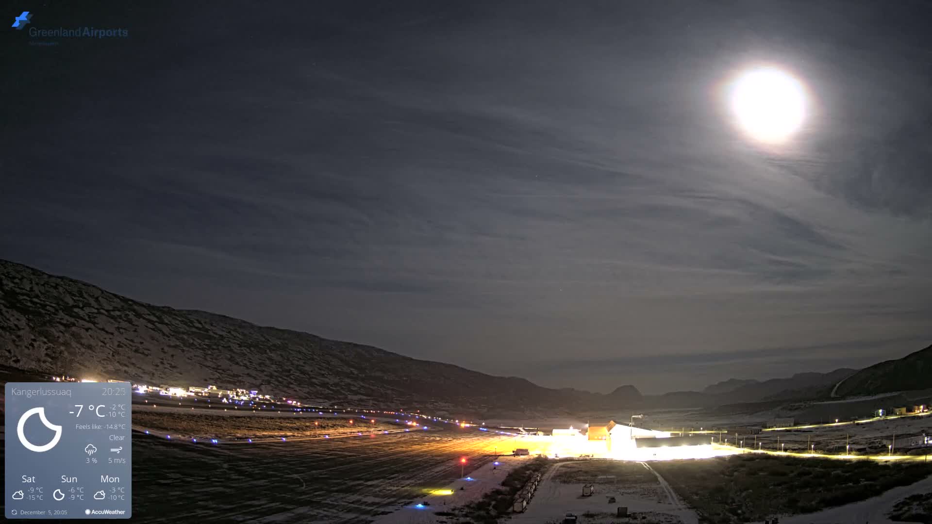 Kangerlussuaq Village & Kangerlussuaq Sondre Stromfjord Airport East Towards View Live Cam SFJ/BGSF - Kangerlussuaq, Qeqqata, Greenland, Denmark