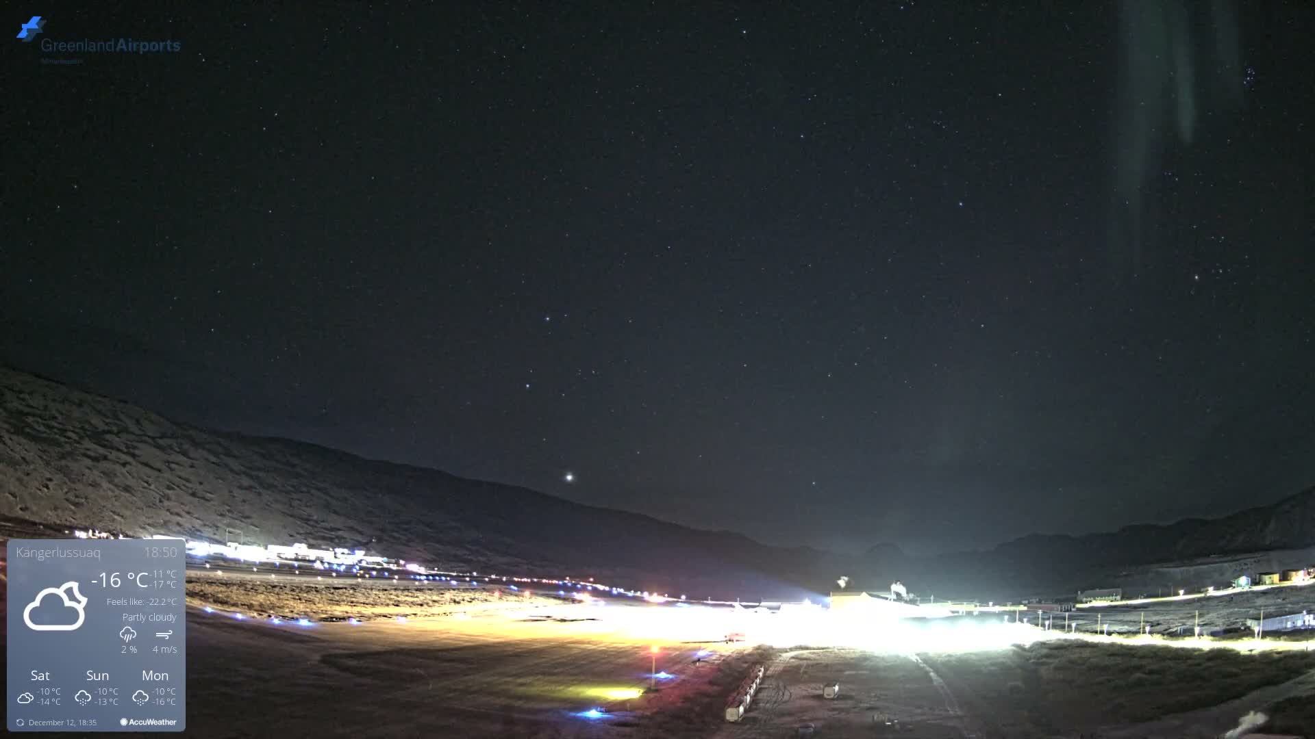 Kangerlussuaq Village & Kangerlussuaq Sondre Stromfjord Airport East Towards View Live Cam SFJ/BGSF - Kangerlussuaq, Qeqqata, Greenland, Denmark