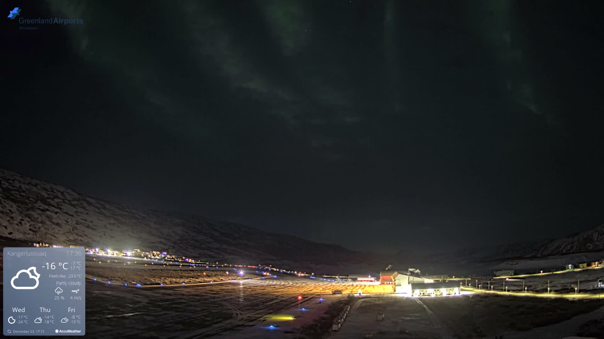 Kangerlussuaq Village & Kangerlussuaq Sondre Stromfjord Airport East Towards View Live Cam SFJ/BGSF - Kangerlussuaq, Qeqqata, Greenland, Denmark