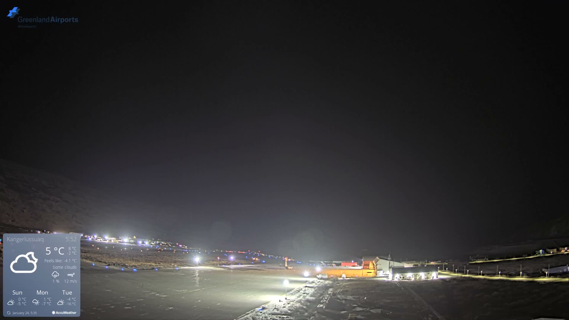 Kangerlussuaq Village & Kangerlussuaq Sondre Stromfjord Airport East Towards View Live Cam SFJ/BGSF - Kangerlussuaq, Qeqqata, Greenland, Denmark