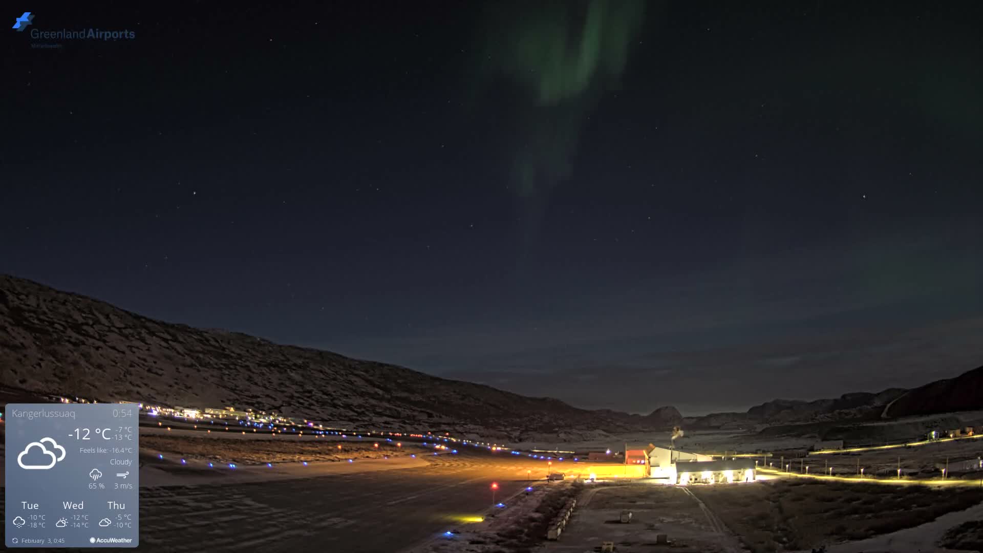 Kangerlussuaq Village & Kangerlussuaq Sondre Stromfjord Airport East Towards View Live Cam SFJ/BGSF - Kangerlussuaq, Qeqqata, Greenland, Denmark