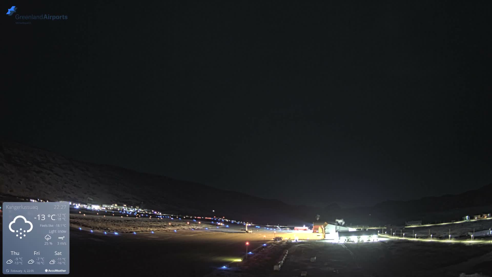 Kangerlussuaq Village & Kangerlussuaq Sondre Stromfjord Airport East Towards View Live Cam SFJ/BGSF - Kangerlussuaq, Qeqqata, Greenland, Denmark