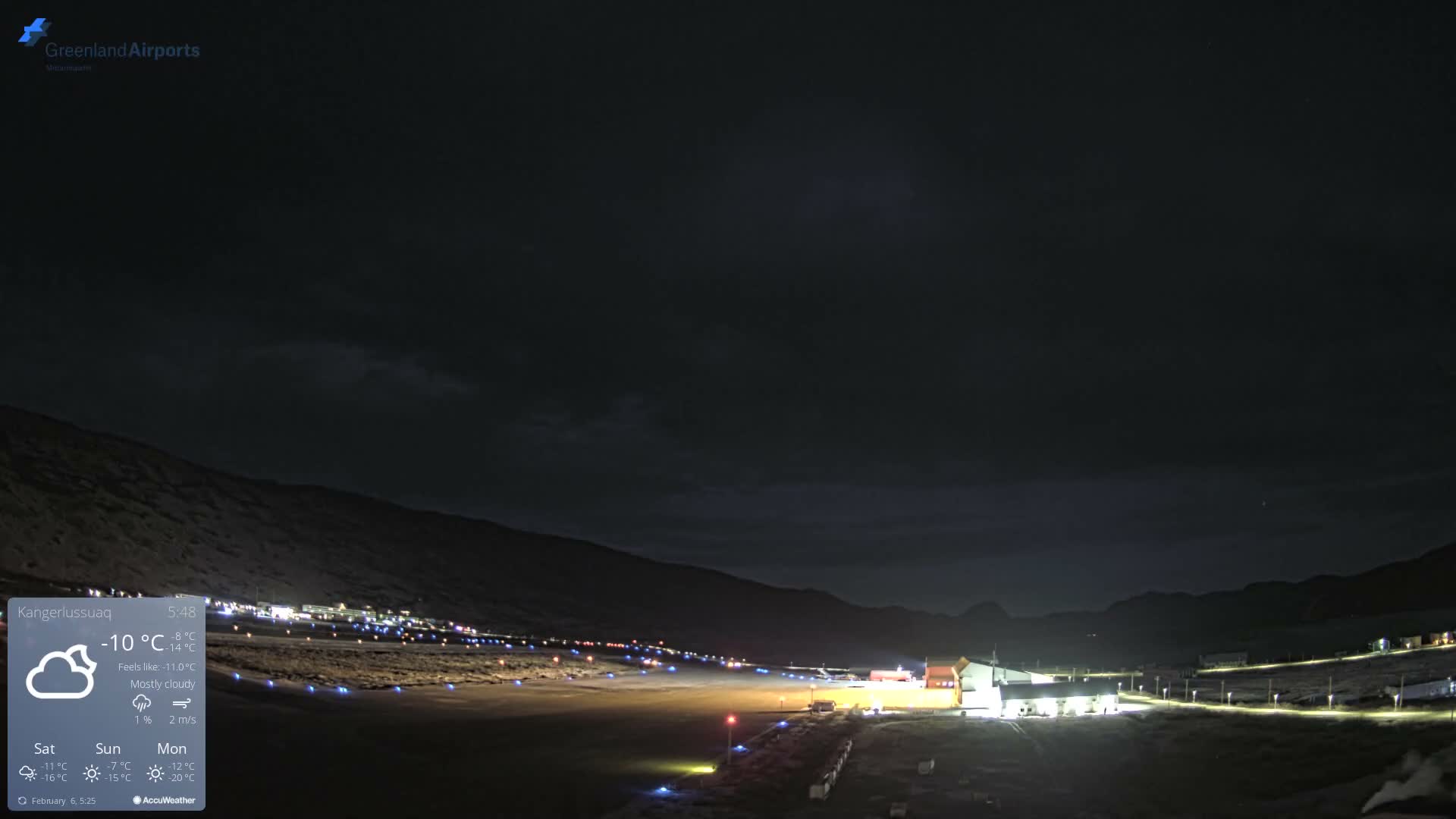Kangerlussuaq Village & Kangerlussuaq Sondre Stromfjord Airport East Towards View Live Cam SFJ/BGSF - Kangerlussuaq, Qeqqata, Greenland, Denmark