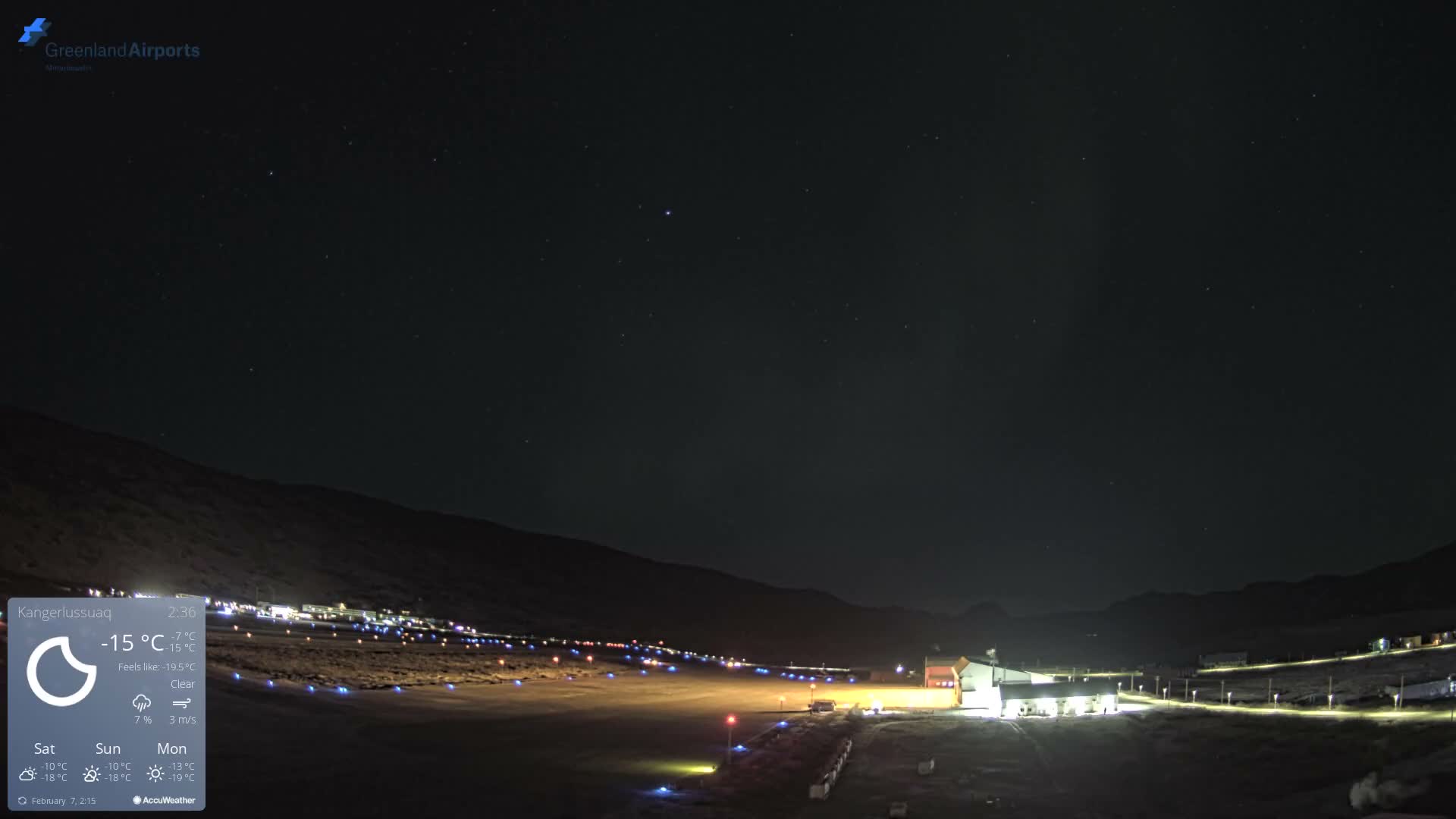 Kangerlussuaq Village & Kangerlussuaq Sondre Stromfjord Airport East Towards View Live Cam SFJ/BGSF - Kangerlussuaq, Qeqqata, Greenland, Denmark