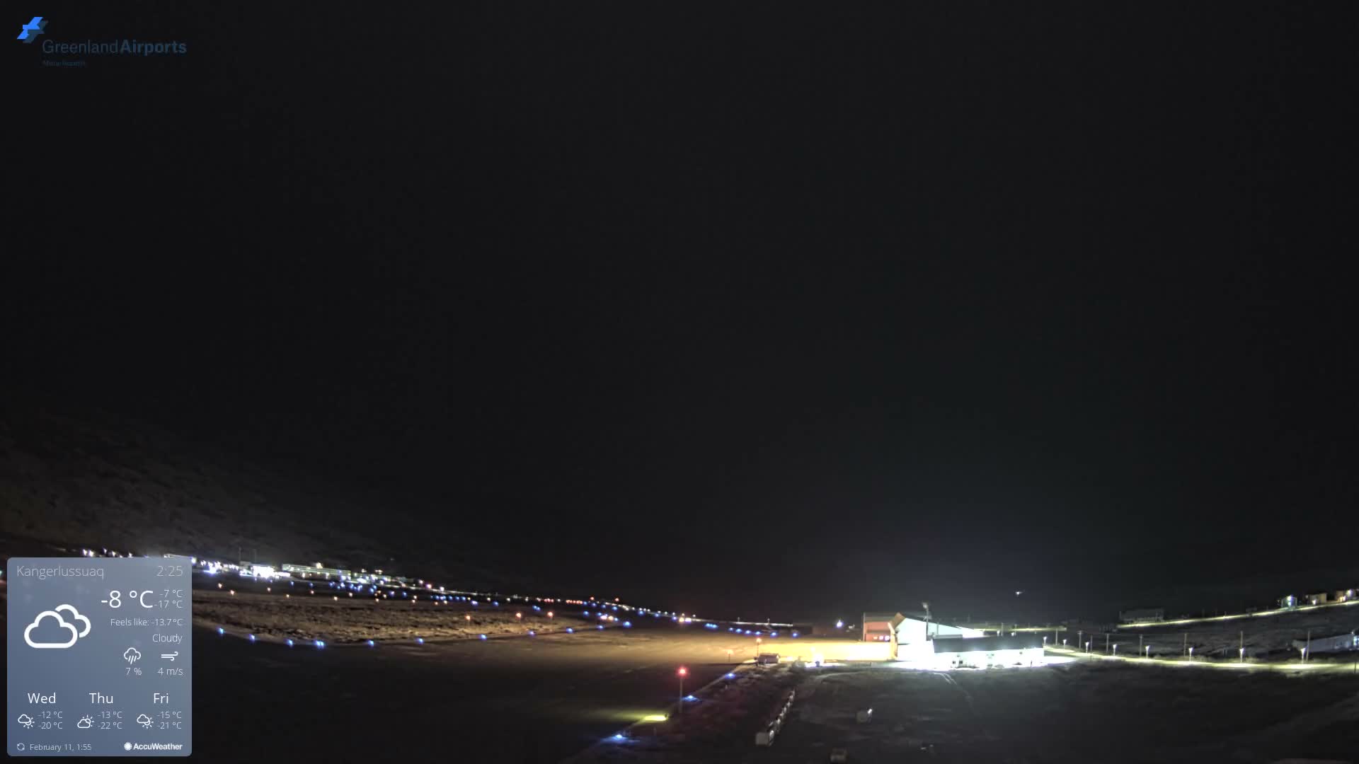 Kangerlussuaq Village & Kangerlussuaq Sondre Stromfjord Airport East Towards View Live Cam SFJ/BGSF - Kangerlussuaq, Qeqqata, Greenland, Denmark