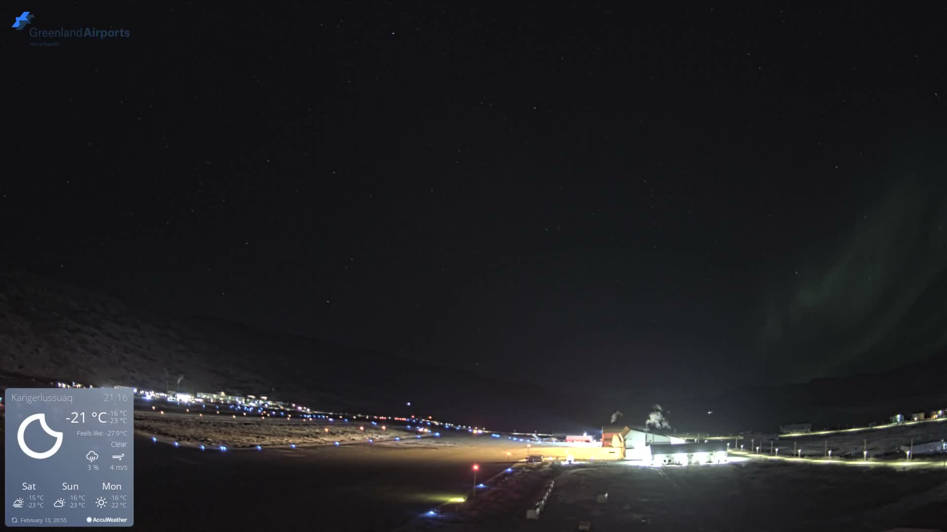 Kangerlussuaq Village & Kangerlussuaq Sondre Stromfjord Airport East Towards View Live Cam SFJ/BGSF - Kangerlussuaq, Qeqqata, Greenland, Denmark