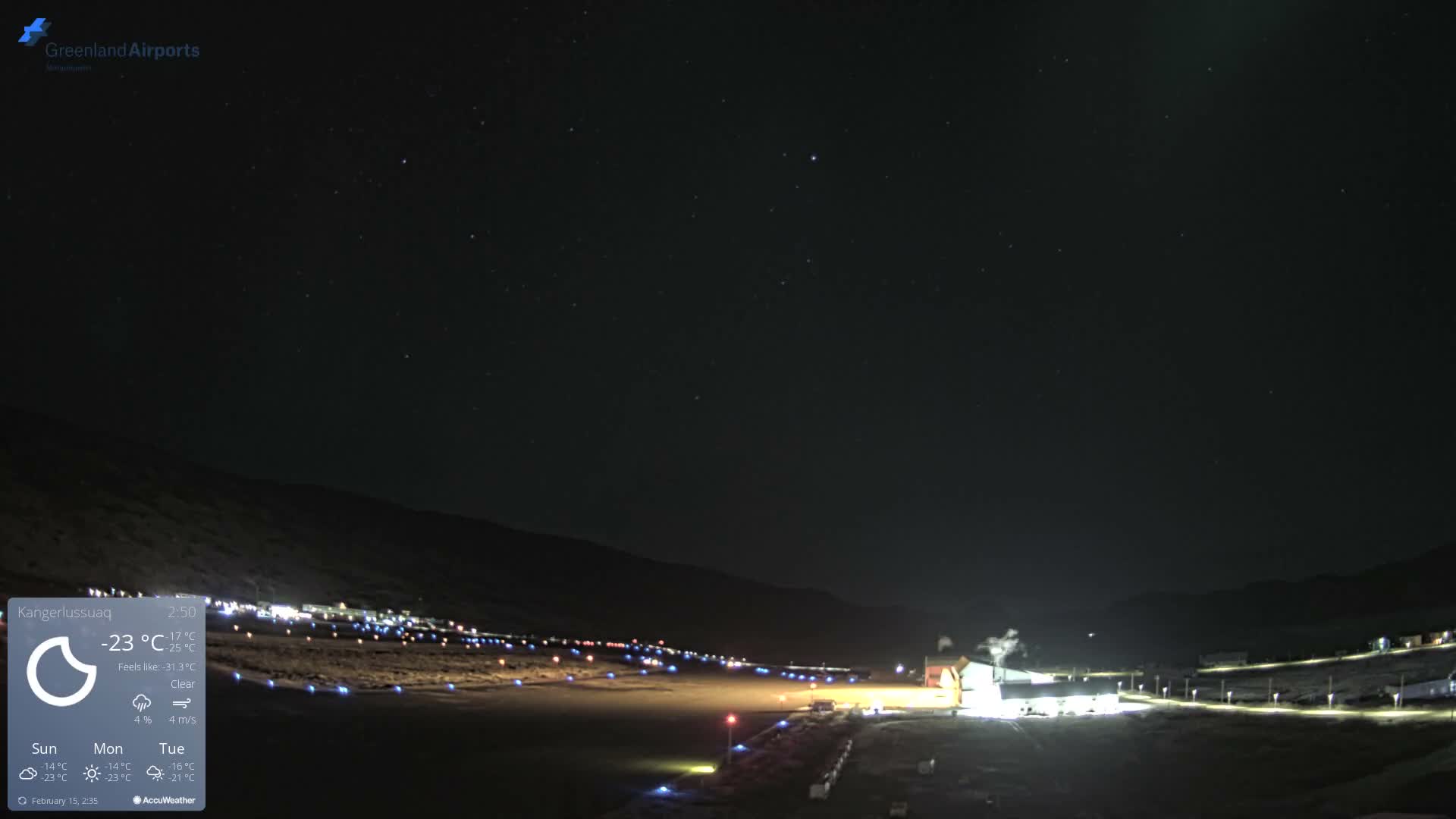 Kangerlussuaq Village & Kangerlussuaq Sondre Stromfjord Airport East Towards View Live Cam SFJ/BGSF - Kangerlussuaq, Qeqqata, Greenland, Denmark