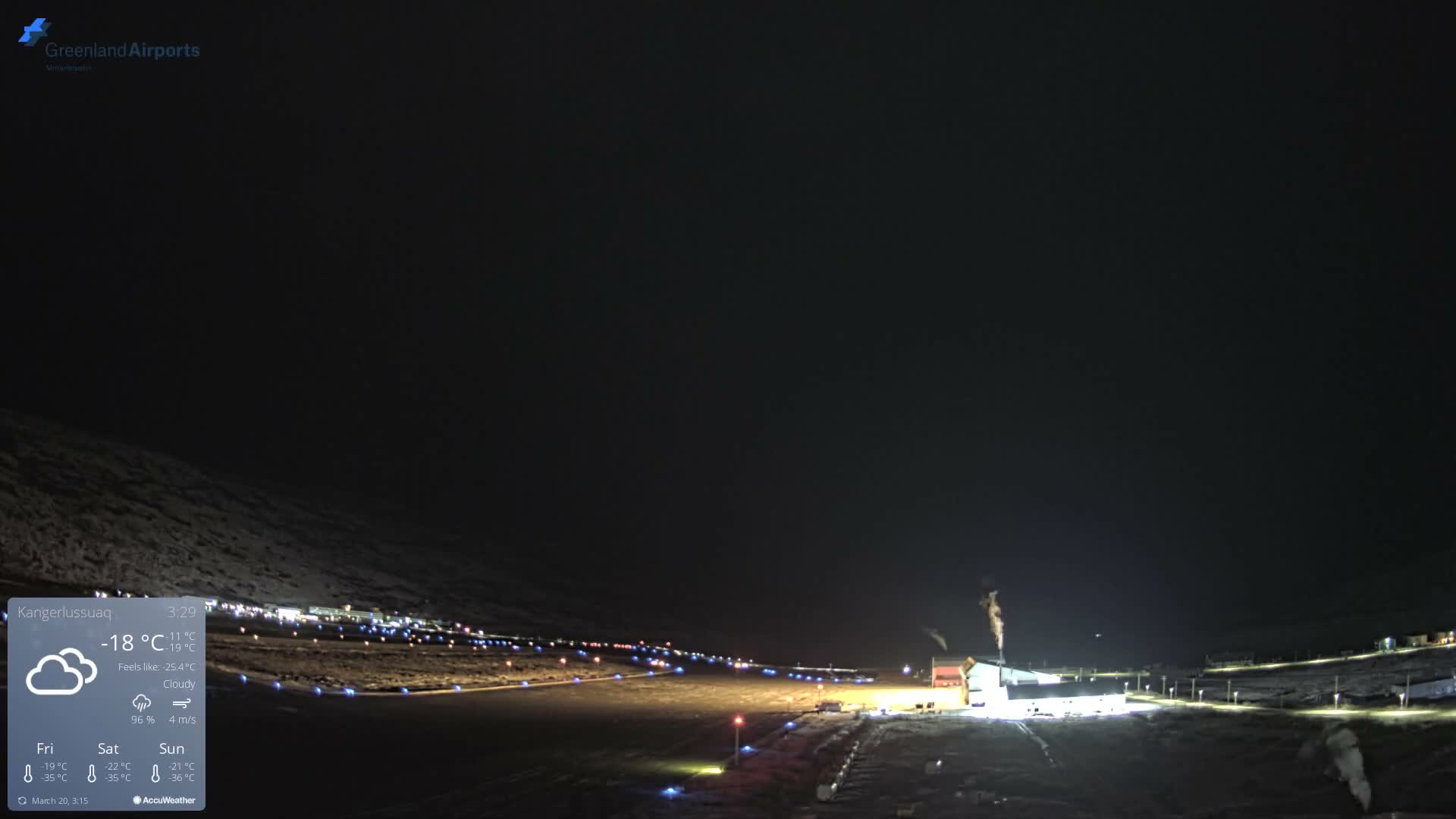 Kangerlussuaq Village & Kangerlussuaq Sondre Stromfjord Airport East Towards View Live Cam SFJ/BGSF - Kangerlussuaq, Qeqqata, Greenland, Denmark