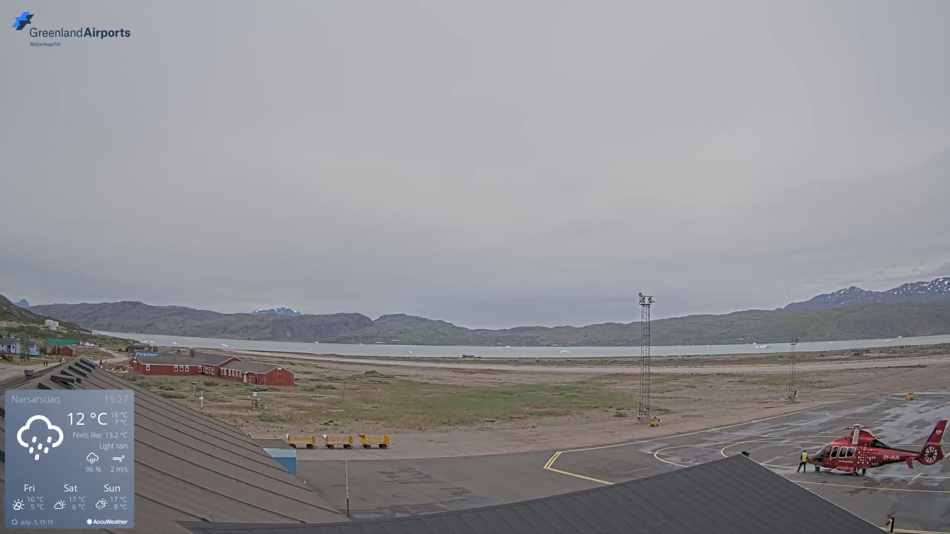 Narsarsuaq Village & Narsarsuaq International Airport West Towards Live Cam UAK / BGBW - Narsarsuaq, Kujalleq, Greenland, Denmark