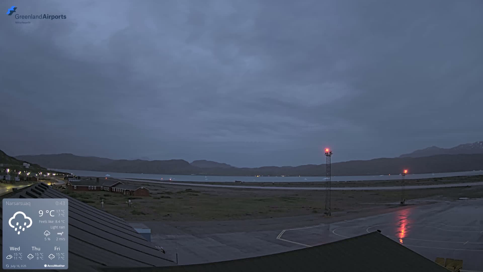 Narsarsuaq Village & Narsarsuaq International Airport West Towards Live Cam UAK / BGBW - Narsarsuaq, Kujalleq, Greenland, Denmark