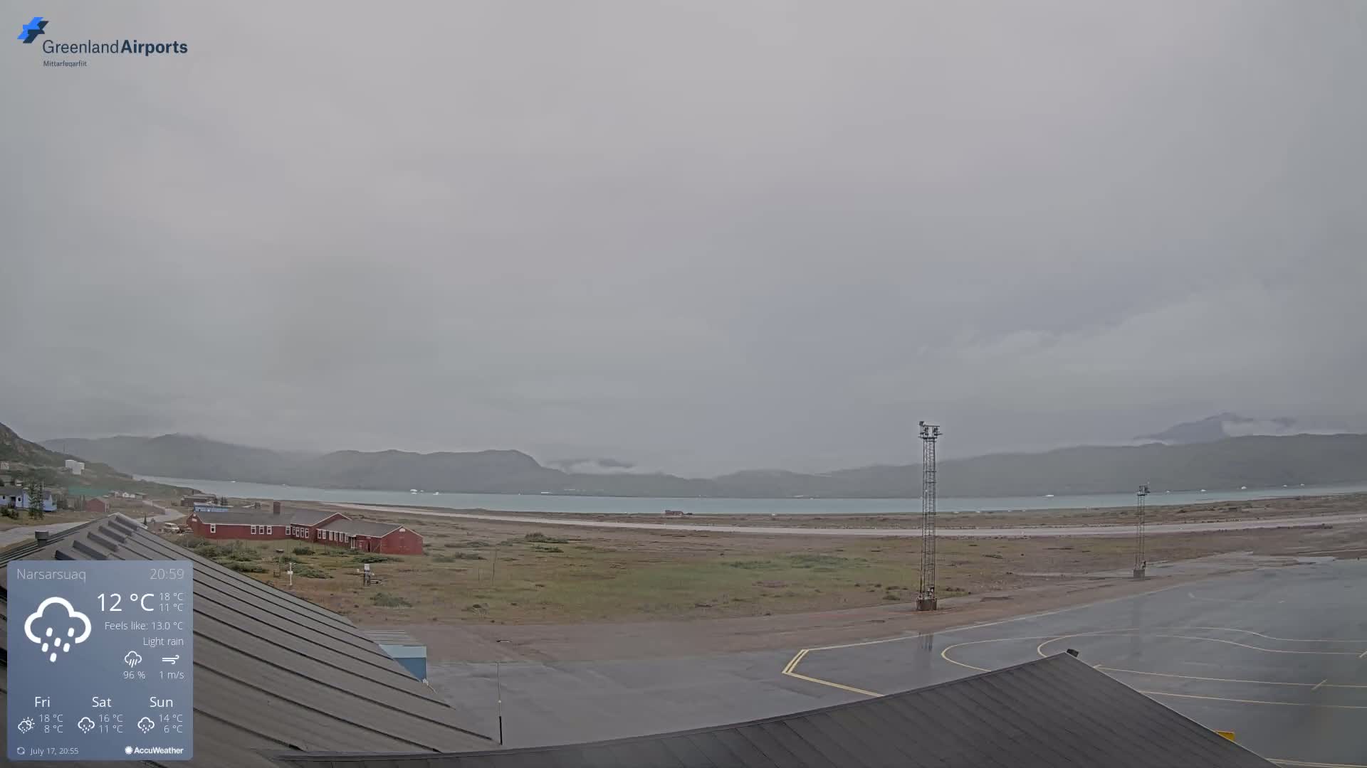 Narsarsuaq Village & Narsarsuaq International Airport West Towards Live Cam UAK / BGBW - Narsarsuaq, Kujalleq, Greenland, Denmark