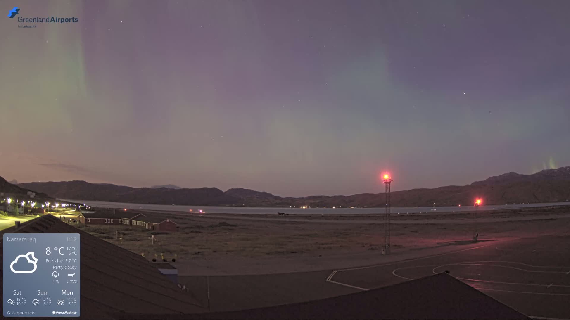 Narsarsuaq Village & Narsarsuaq International Airport West Towards Live Cam UAK / BGBW - Narsarsuaq, Kujalleq, Greenland, Denmark