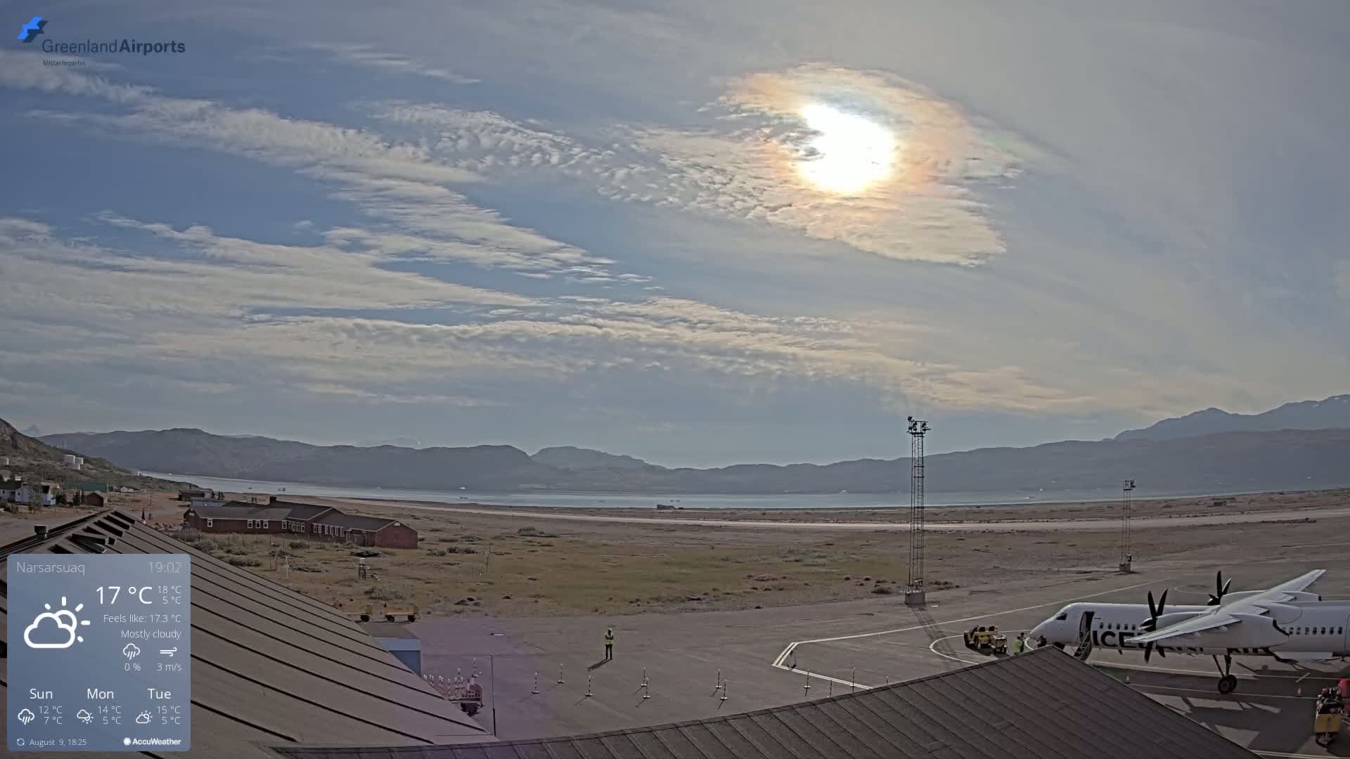Narsarsuaq Village & Narsarsuaq International Airport West Towards Live Cam UAK / BGBW - Narsarsuaq, Kujalleq, Greenland, Denmark