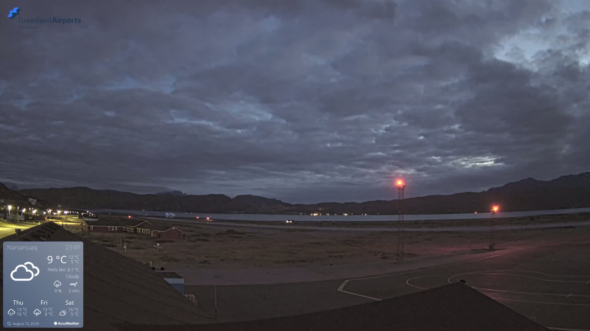 Narsarsuaq Village & Narsarsuaq International Airport West Towards Live Cam UAK / BGBW - Narsarsuaq, Kujalleq, Greenland, Denmark