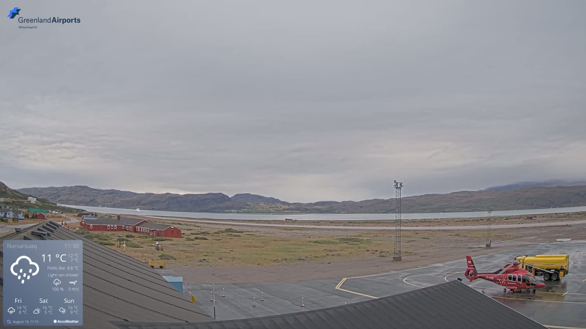 Narsarsuaq Village & Narsarsuaq International Airport West Towards Live Cam UAK / BGBW - Narsarsuaq, Kujalleq, Greenland, Denmark