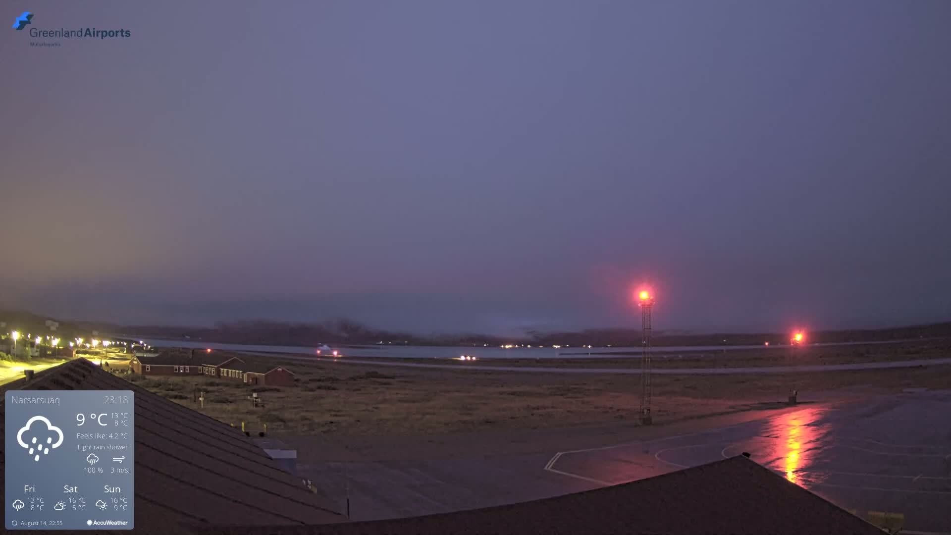 Narsarsuaq Village & Narsarsuaq International Airport West Towards Live Cam UAK / BGBW - Narsarsuaq, Kujalleq, Greenland, Denmark