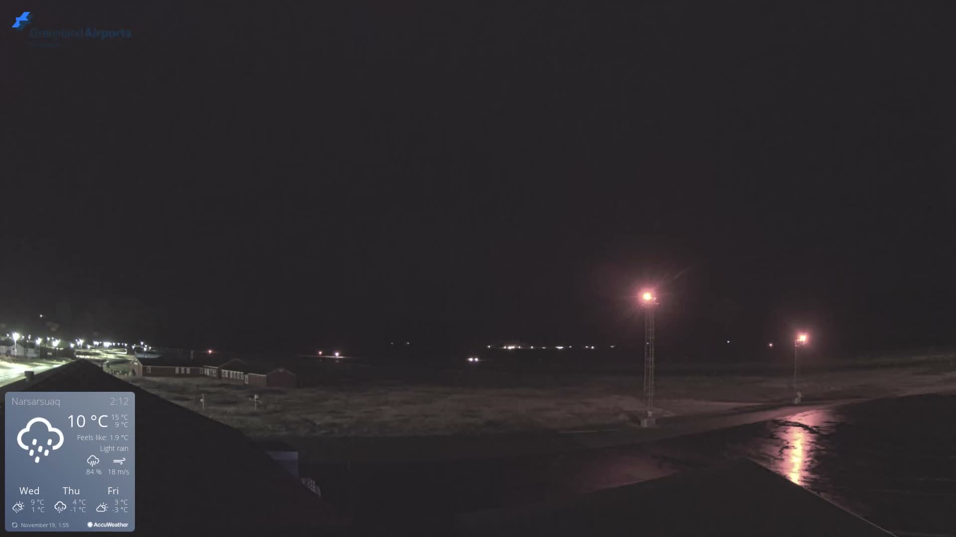 Narsarsuaq Village & Narsarsuaq International Airport West Towards Live Cam UAK / BGBW - Narsarsuaq, Kujalleq, Greenland, Denmark