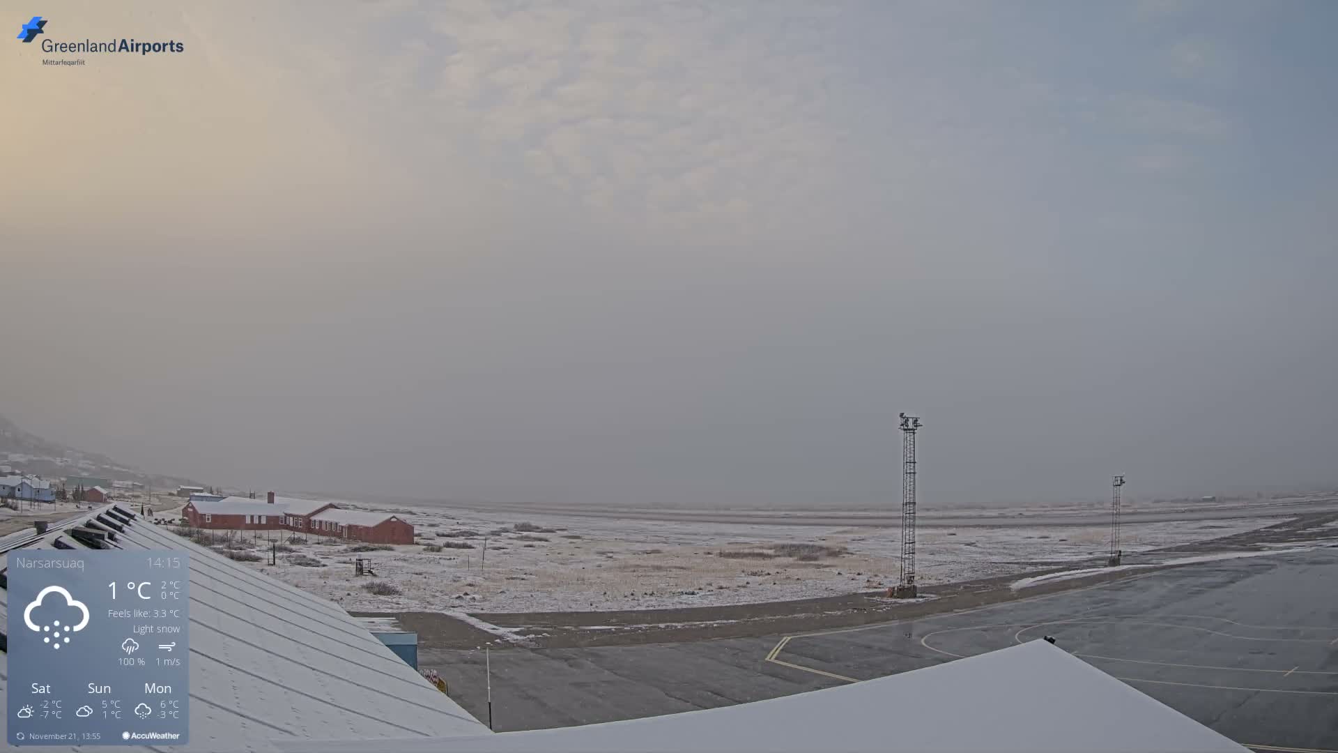 Narsarsuaq Village & Narsarsuaq International Airport West Towards Live Cam UAK / BGBW - Narsarsuaq, Kujalleq, Greenland, Denmark