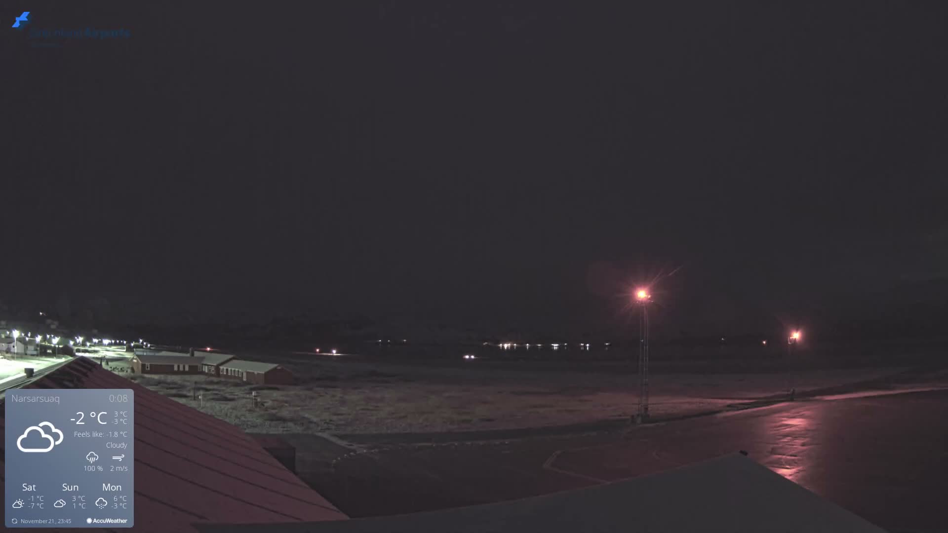 Narsarsuaq Village & Narsarsuaq International Airport West Towards Live Cam UAK / BGBW - Narsarsuaq, Kujalleq, Greenland, Denmark