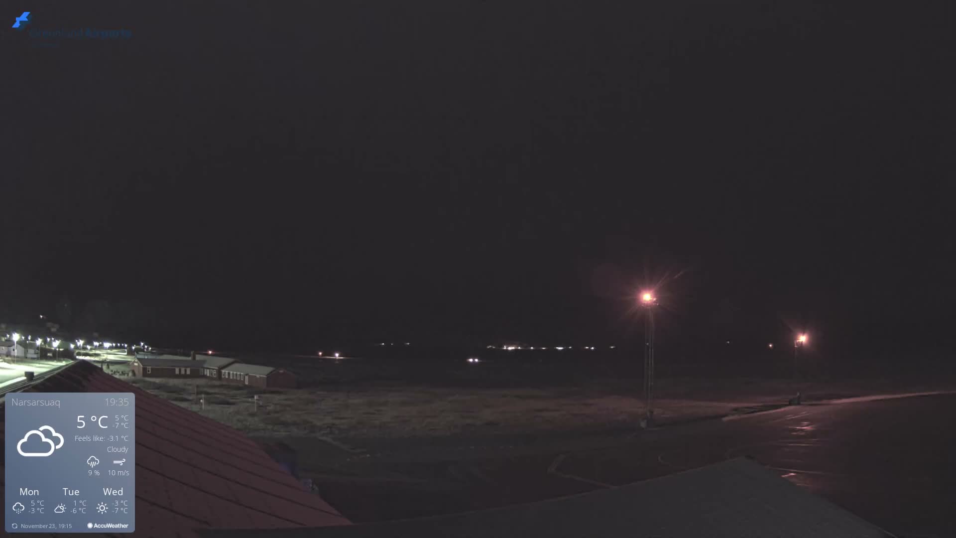 Narsarsuaq Village & Narsarsuaq International Airport West Towards Live Cam UAK / BGBW - Narsarsuaq, Kujalleq, Greenland, Denmark